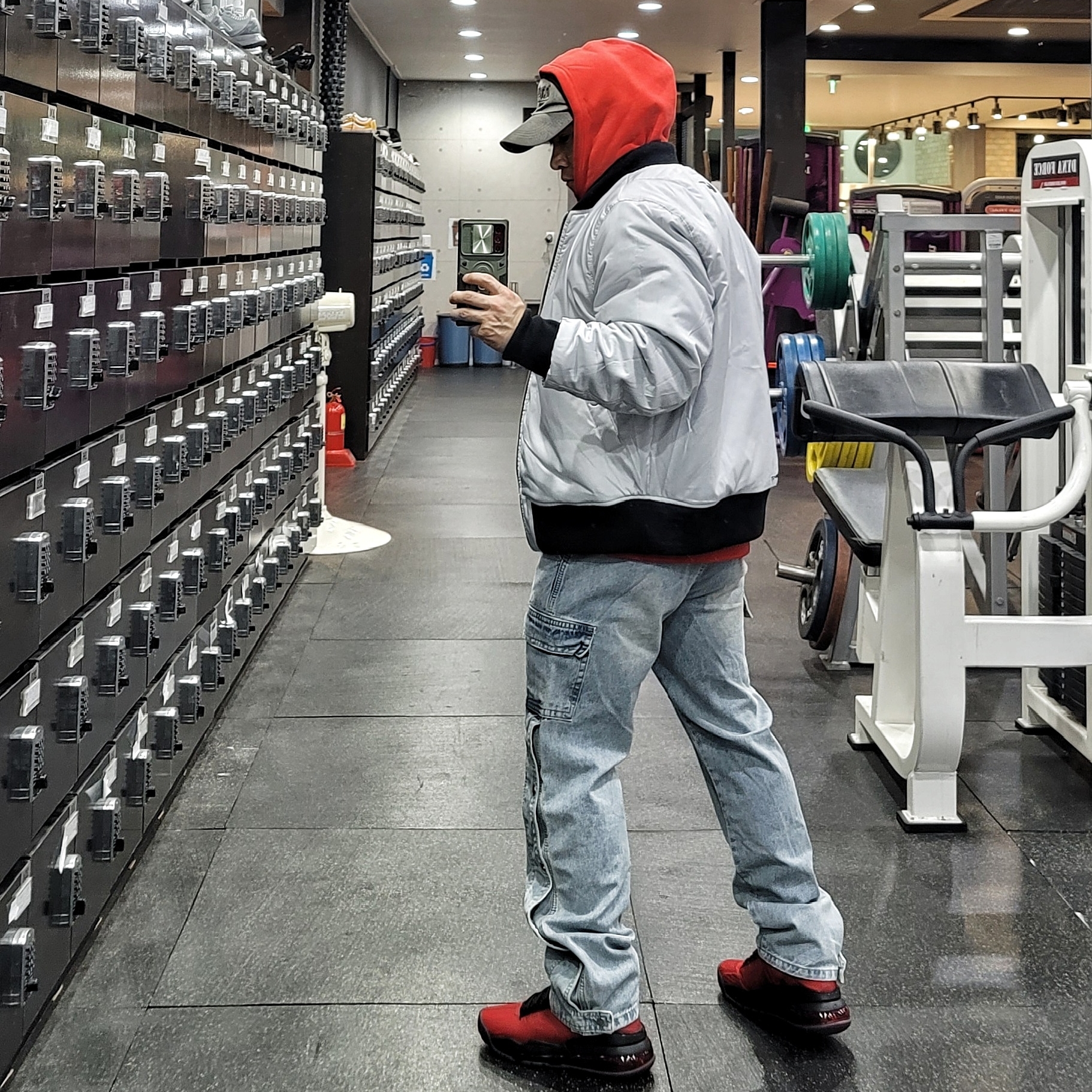 Jordan Proto Max 720 Gym Red Black, Nike NSW Swoosh Therma-Fit Bomber Black - Asia 착용 스타일 - 2