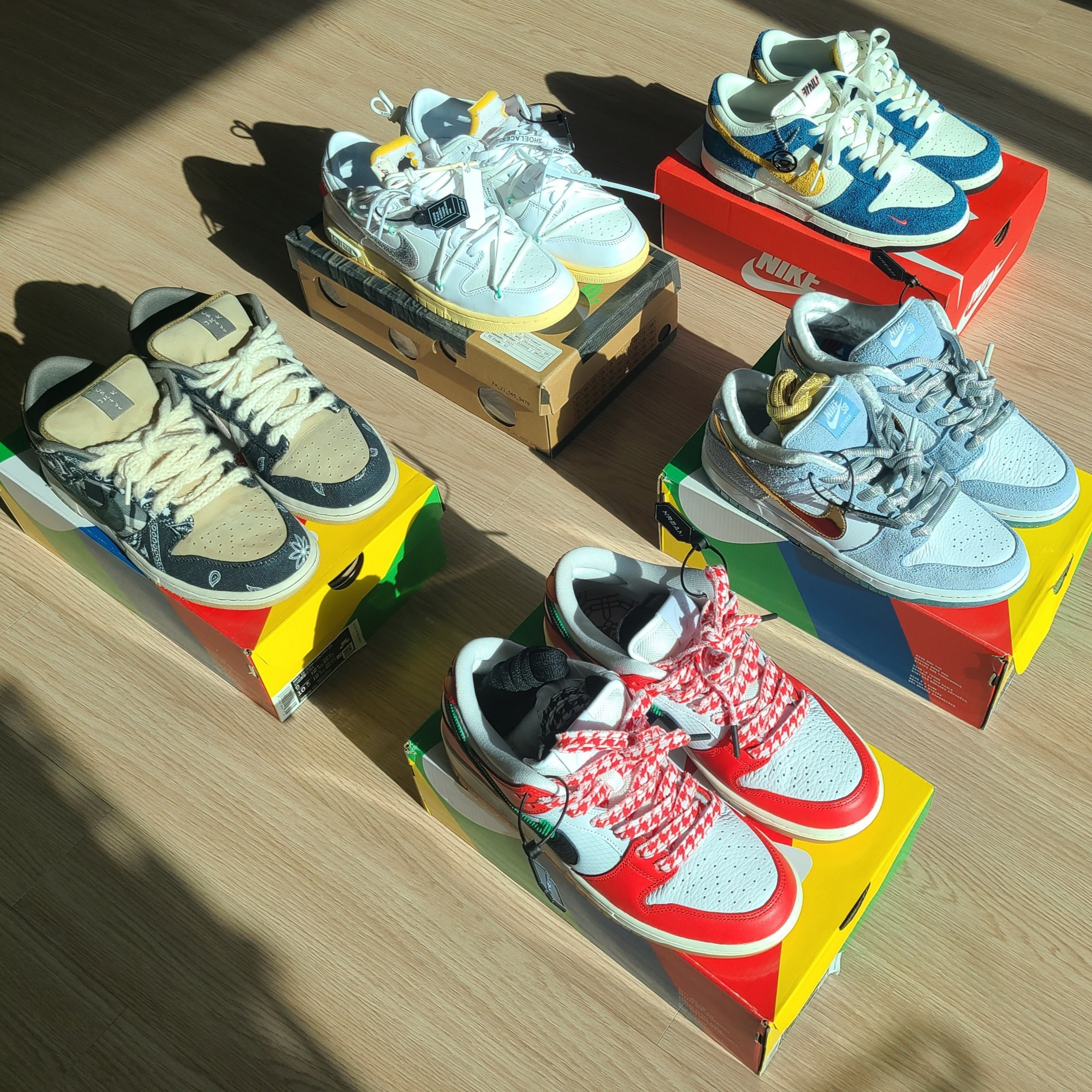 Nike x Frame Skate SB Dunk Low Pro Habibi, Nike x Travis Scott SB Dunk Low 착용 스타일