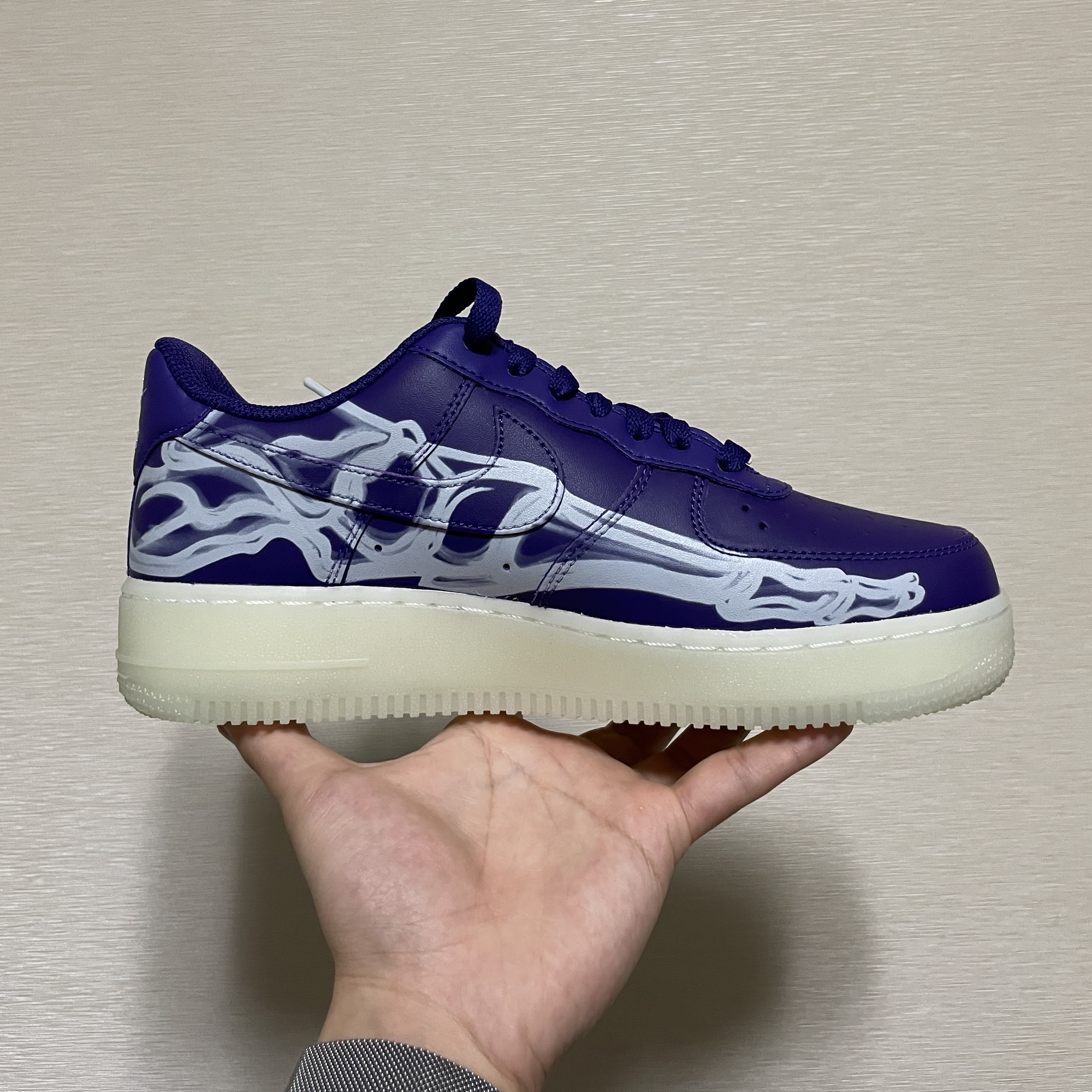 Nike Air Force 1 Low '07 Purple Skeleton, Nike x Matthew M Williams Blanket Black 착용 스타일 - 4