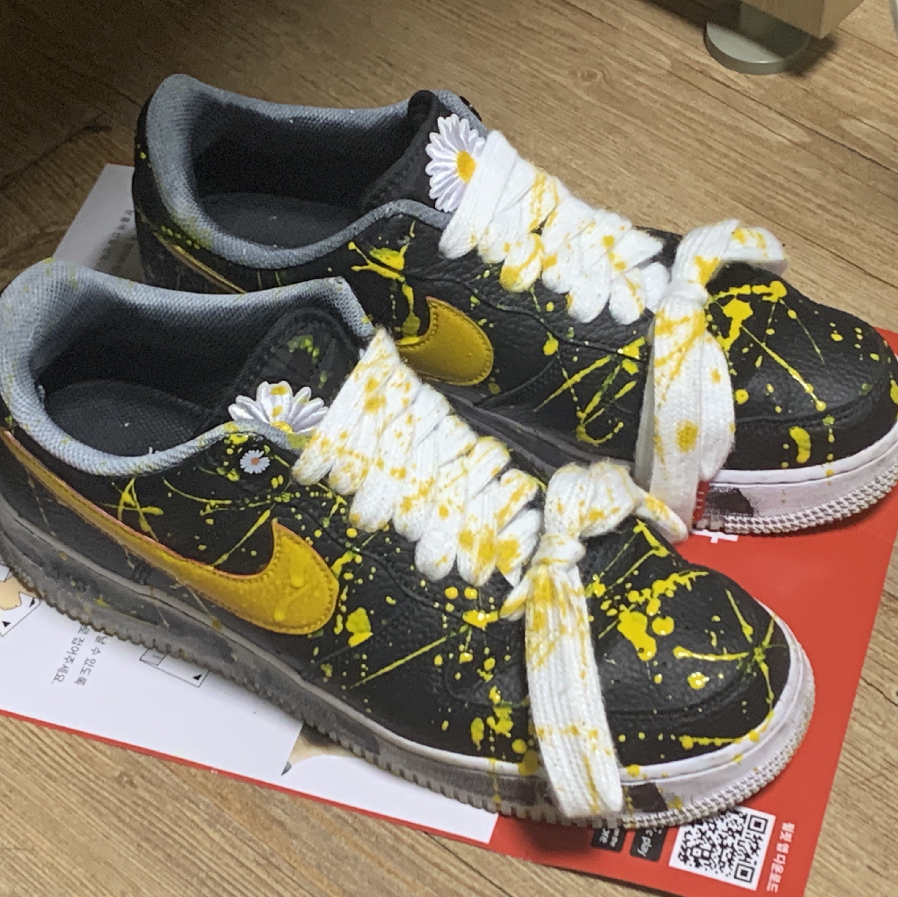 Nike Air Force 1 '07 Black White 착용 스타일 - 2