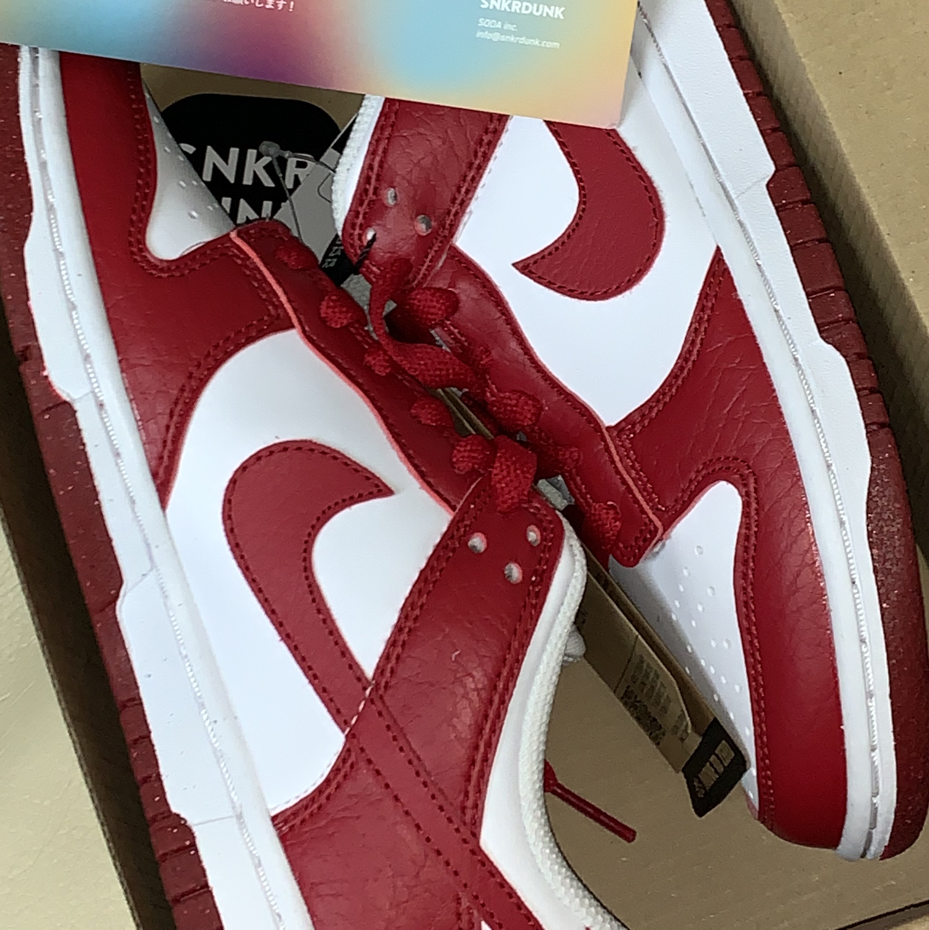 (W) Nike Dunk Low Next Nature Gym Red 착용 스타일 - 1