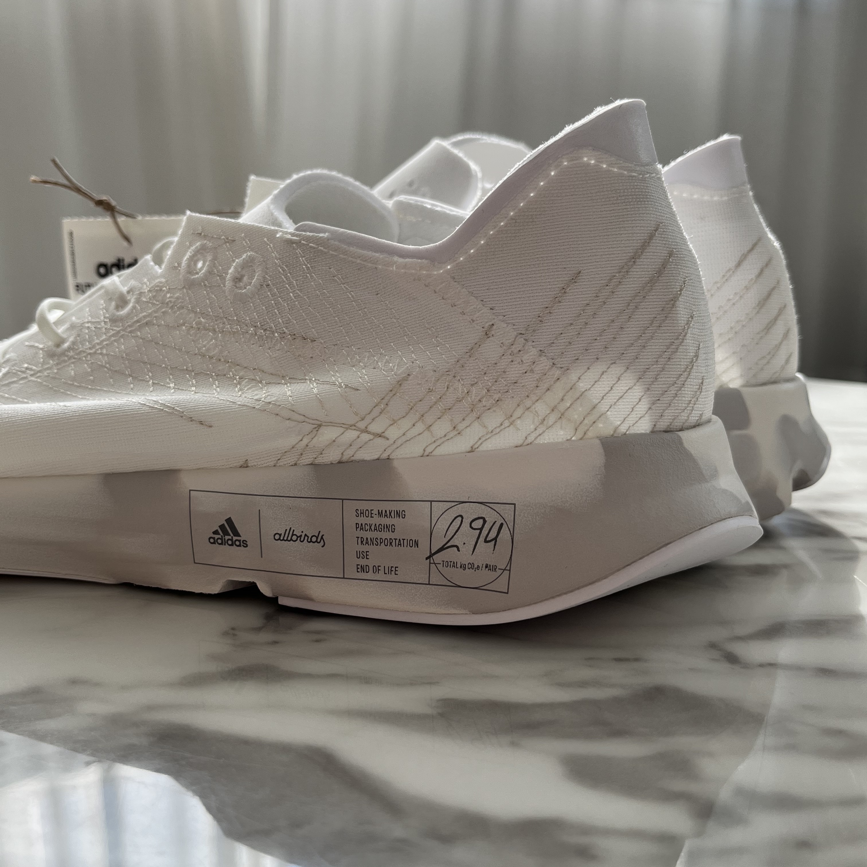 Adidas x Allbirds Futurecraft Footprint Non Dyed 착용 스타일 - 3