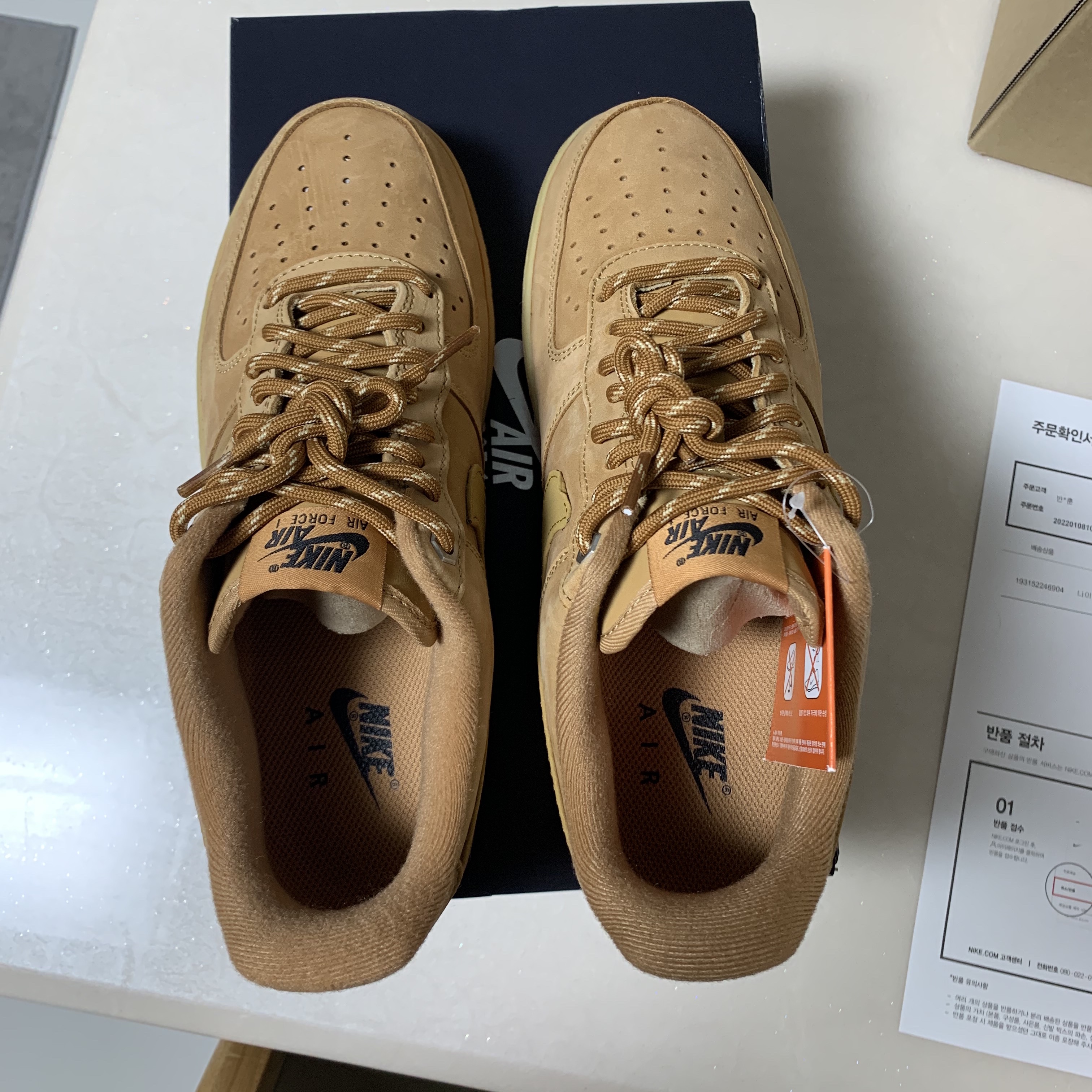 Nike Air Force 1 '07 WB Flax 착용 스타일 - 5