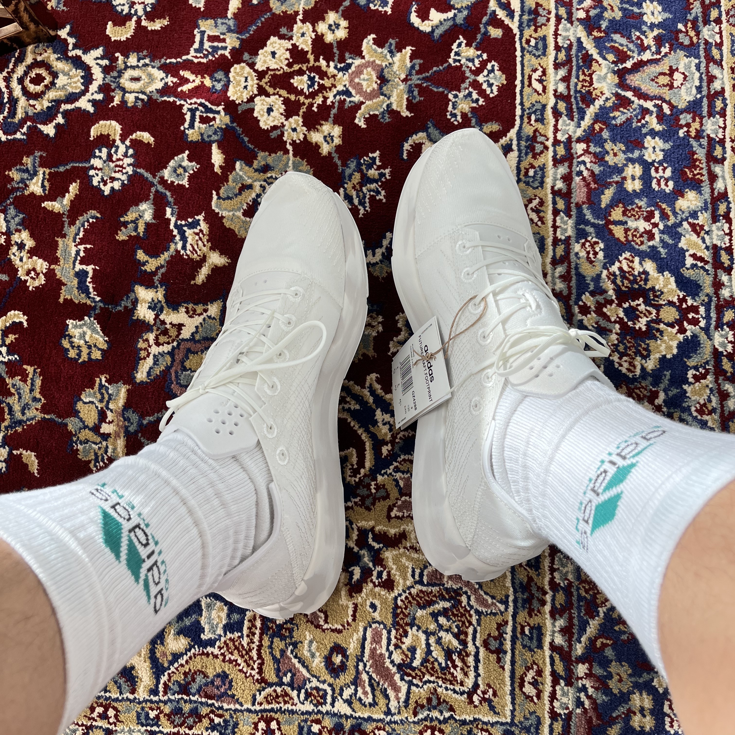 Adidas x Allbirds Futurecraft Footprint Non Dyed 착용 스타일 - 5
