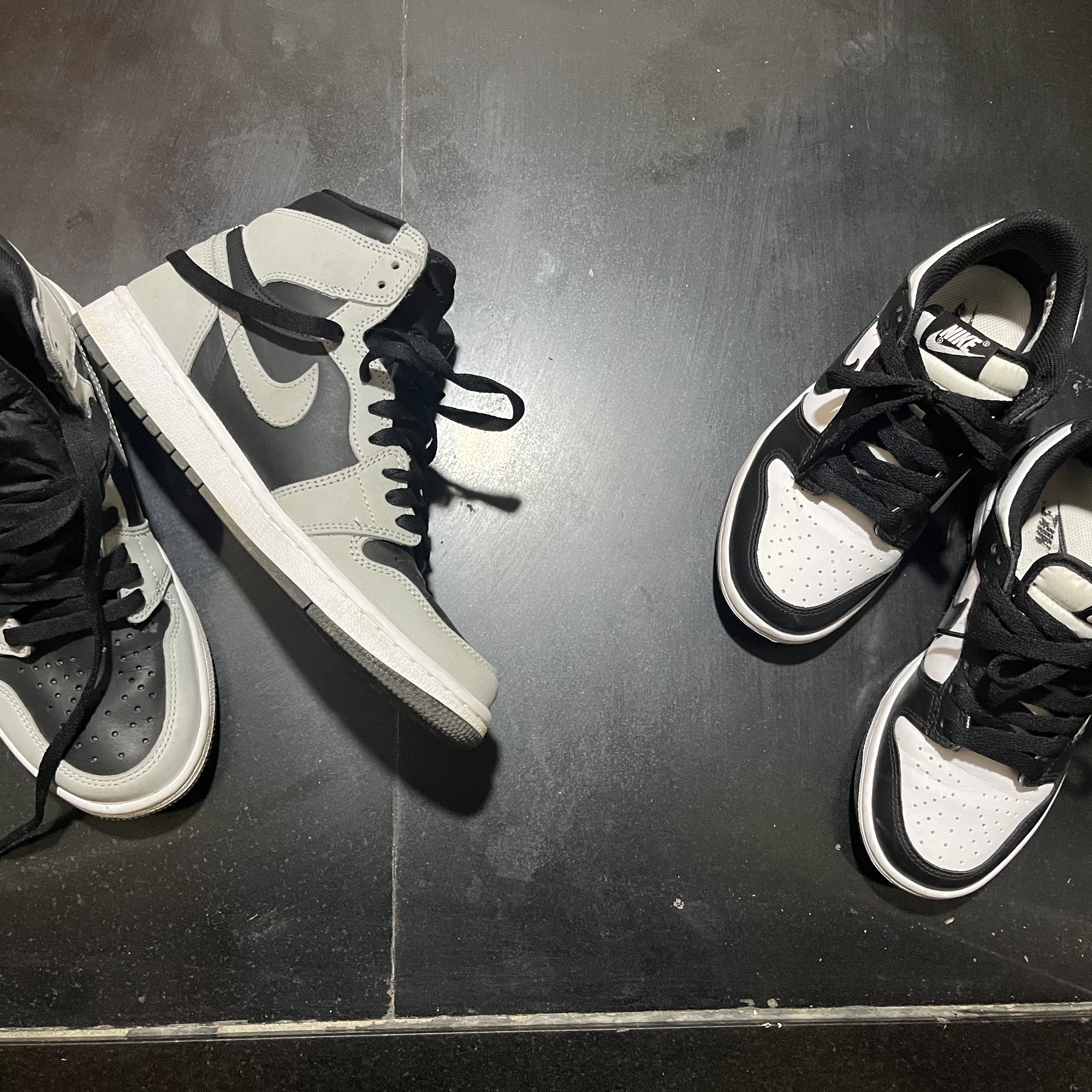 Jordan 1 Retro High OG Shadow 2.0, (W) Nike Dunk Low Black 착용 스타일
