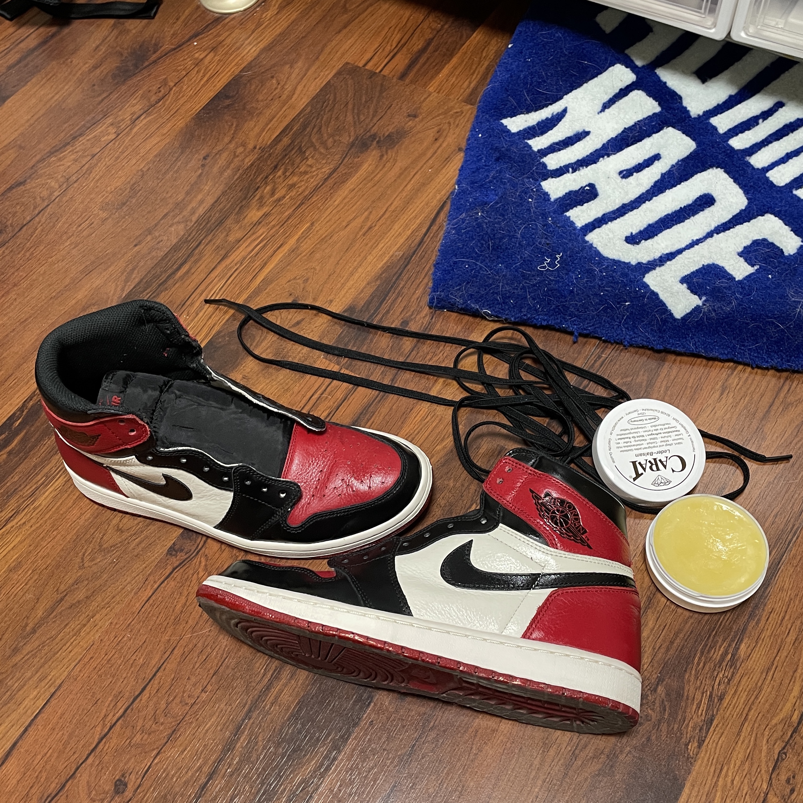 Jordan 1 Retro High OG Bred Toe 착용 스타일