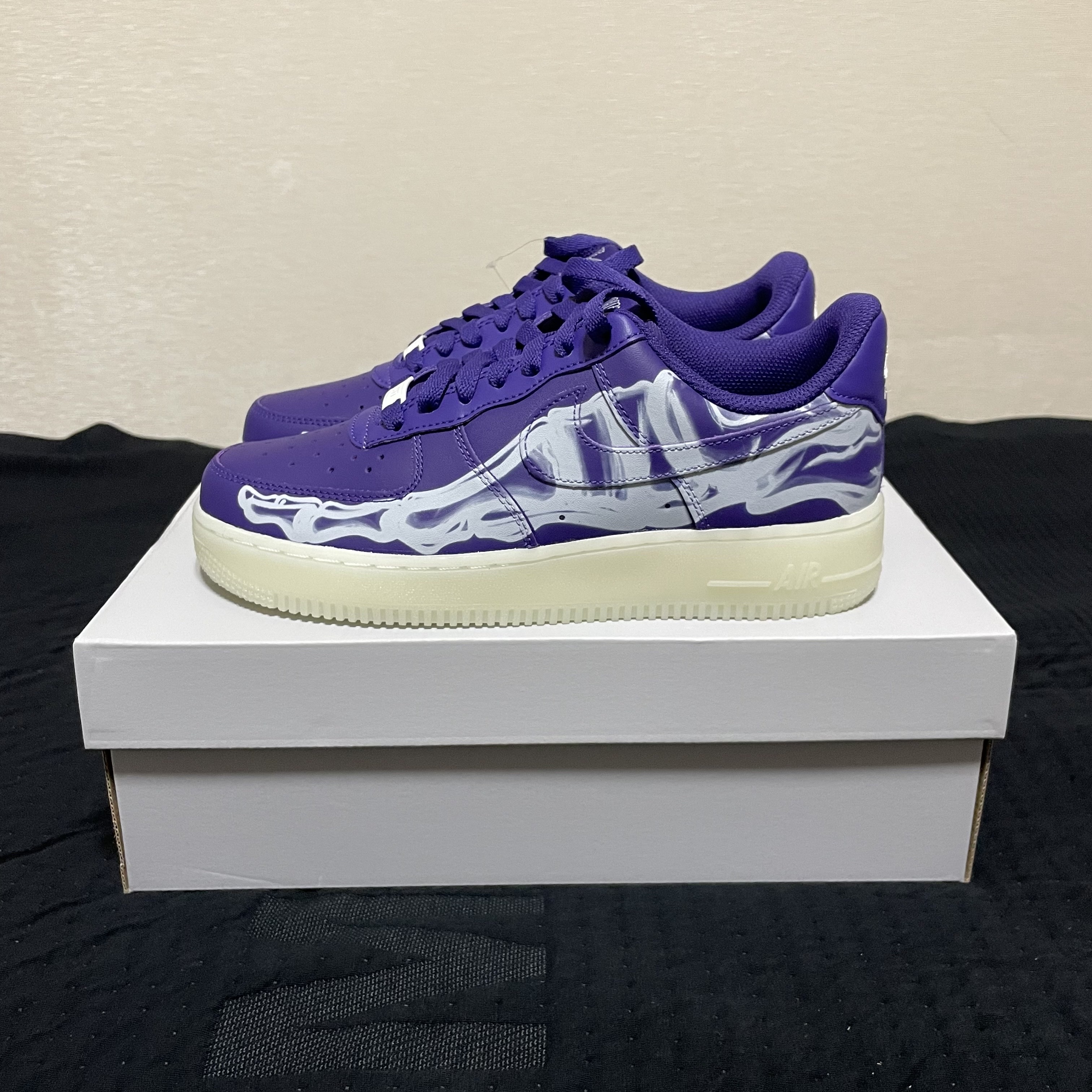 Nike Air Force 1 Low '07 Purple Skeleton, Nike x Matthew M Williams Blanket Black 착용 스타일 - 3