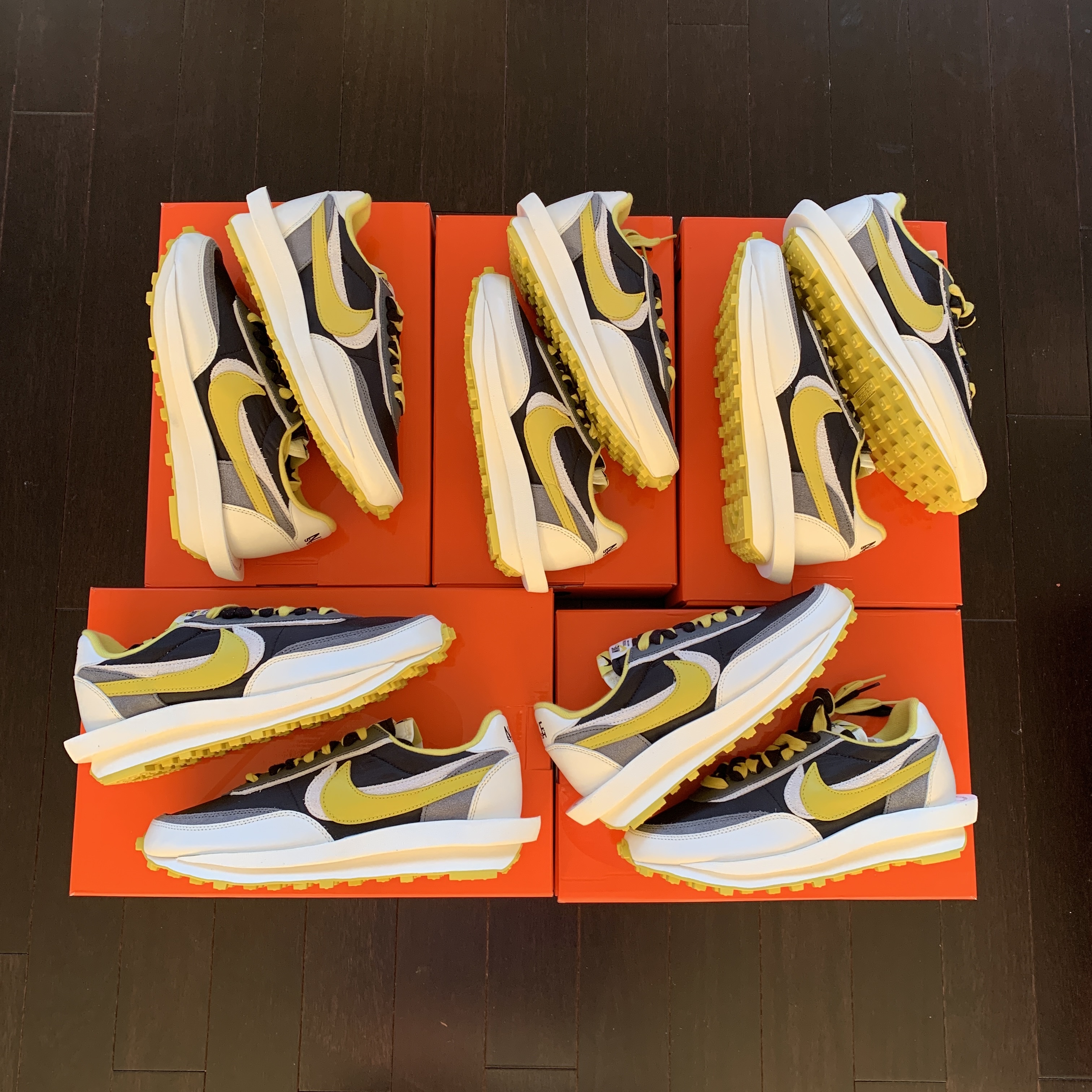 Nike x Sacai x Undercover LDWaffle Black Bright Citron 착용 스타일