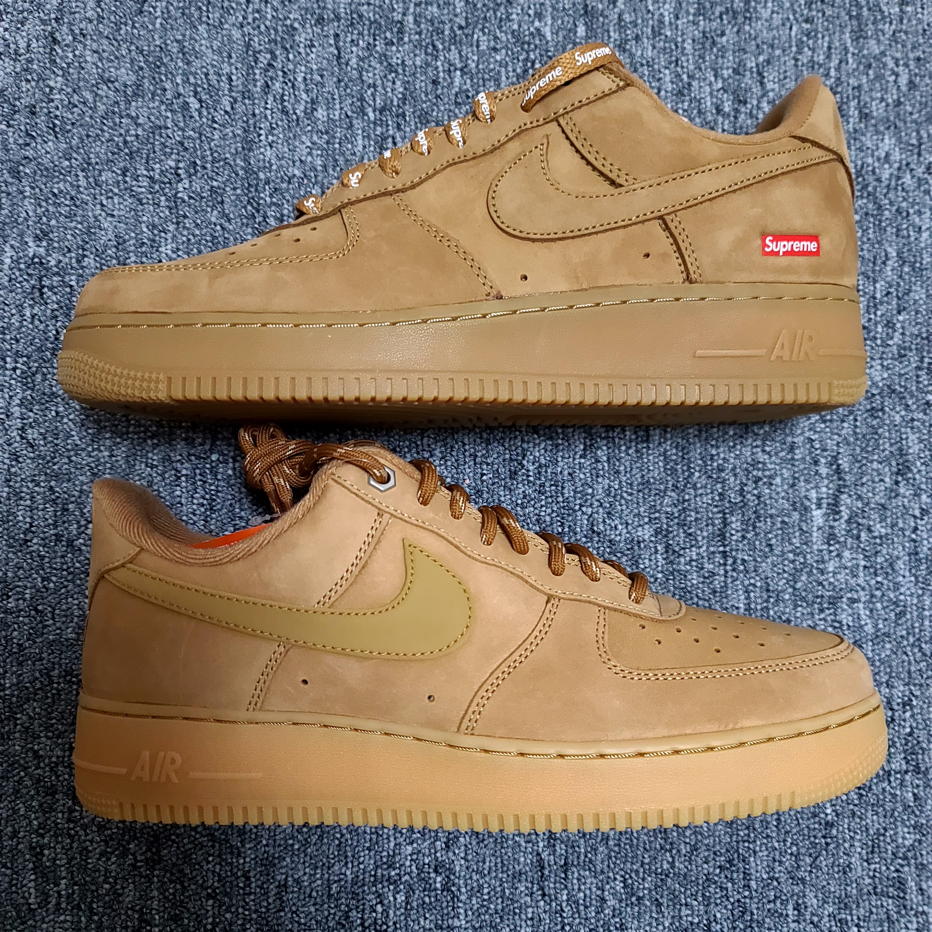 Nike x Supreme Air Force 1 Low Flax, Nike Air Force 1 '07 WB Flax 착용 스타일 - 2