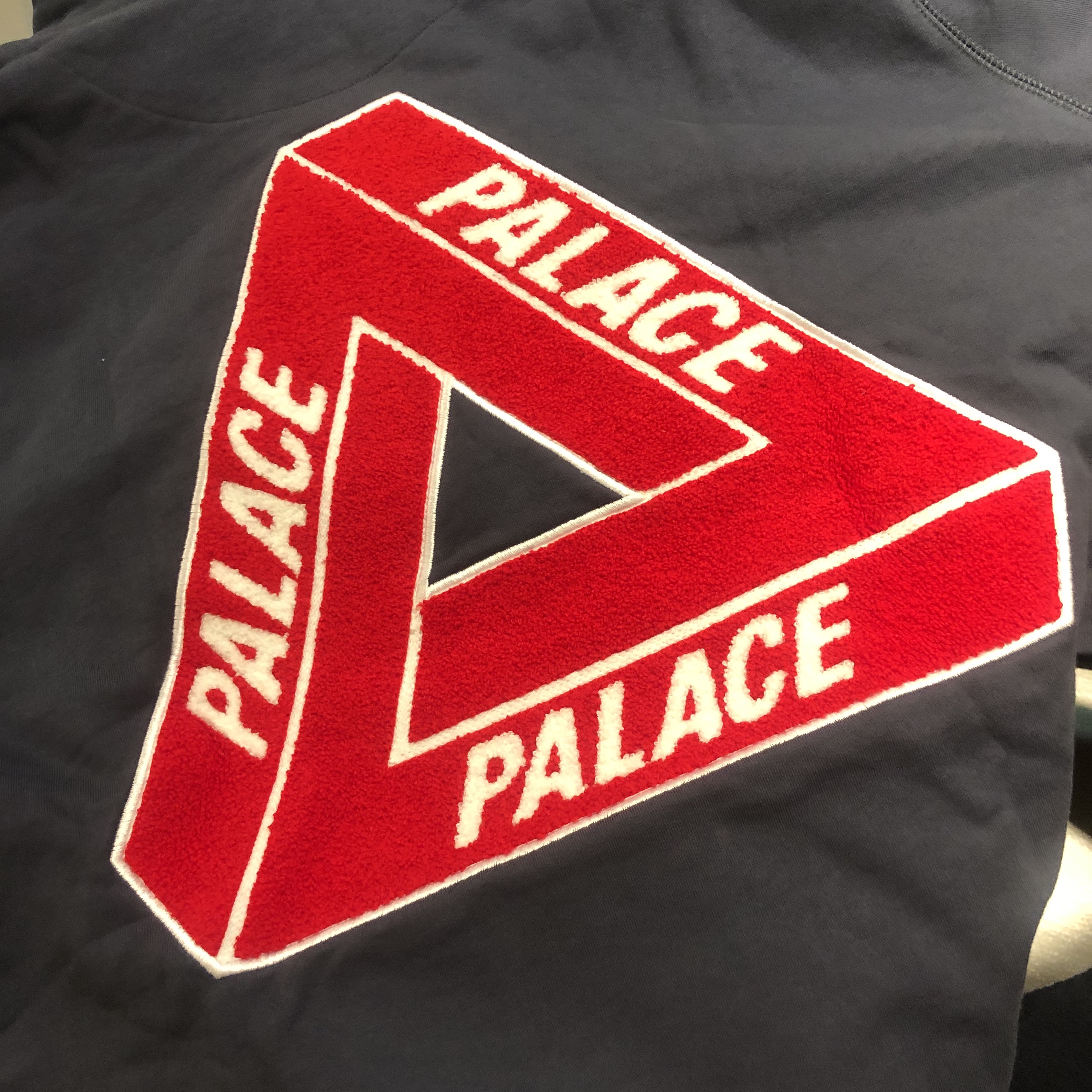 Palace Tri-Chenille Hood Navy - 21FW 착용 스타일