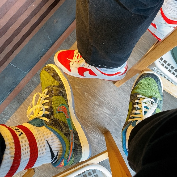 Nike Dunk Low Premium Siempre Familia, Nike Dunk Low Retro Championship Red 착용 스타일