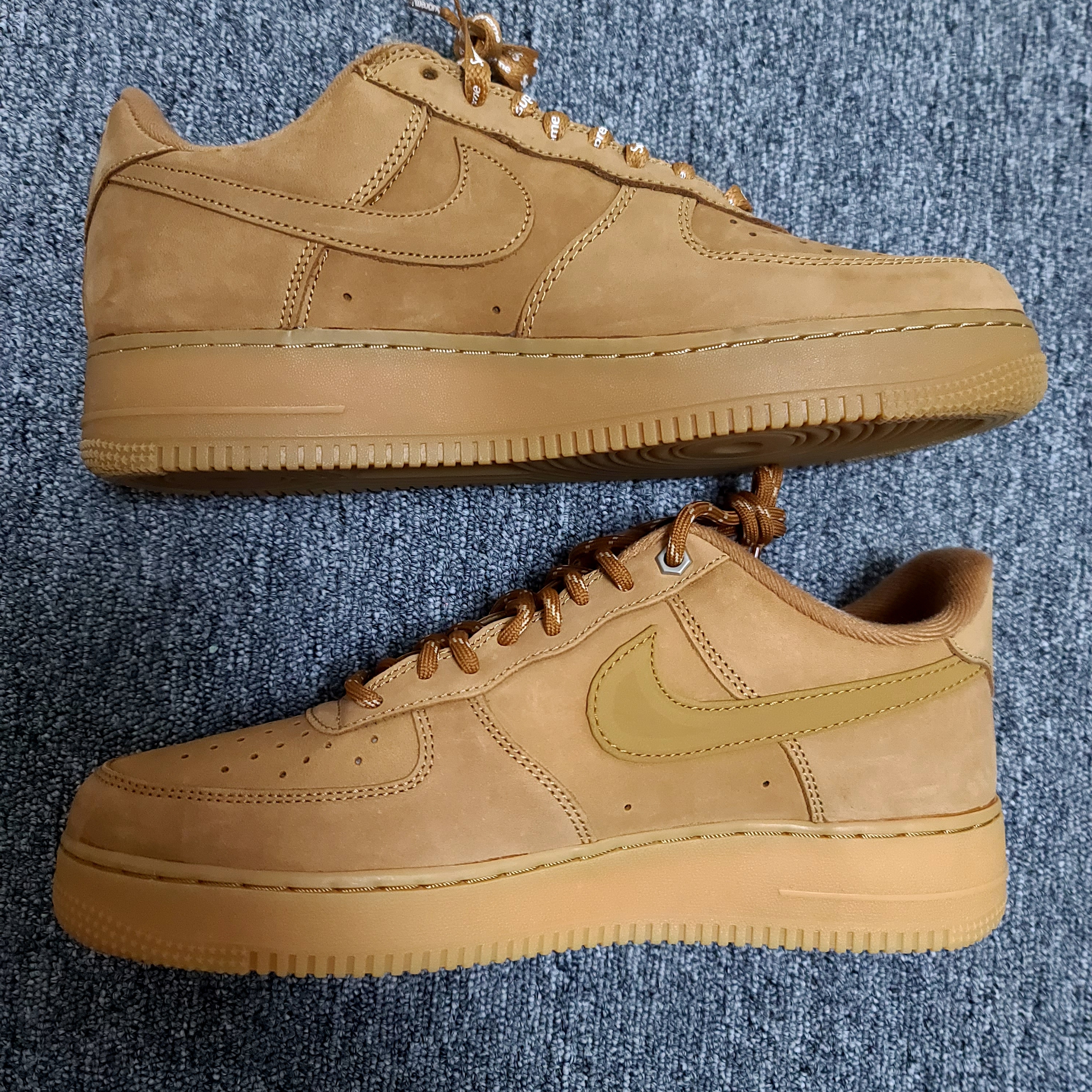 Nike x Supreme Air Force 1 Low Flax, Nike Air Force 1 '07 WB Flax 착용 스타일 - 3