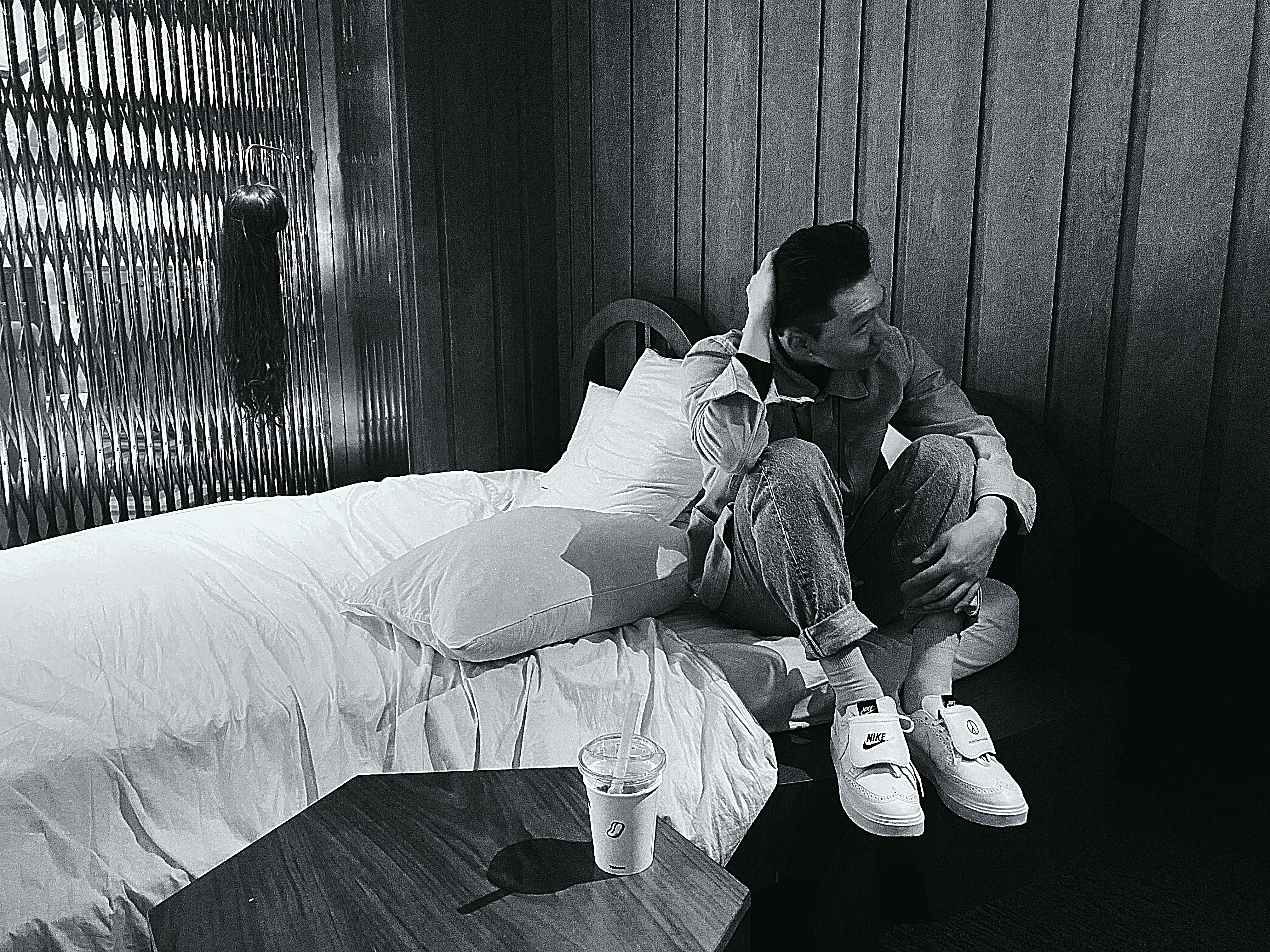 Nike x Peaceminusone Kwondo1 White 착용 스타일 - 2