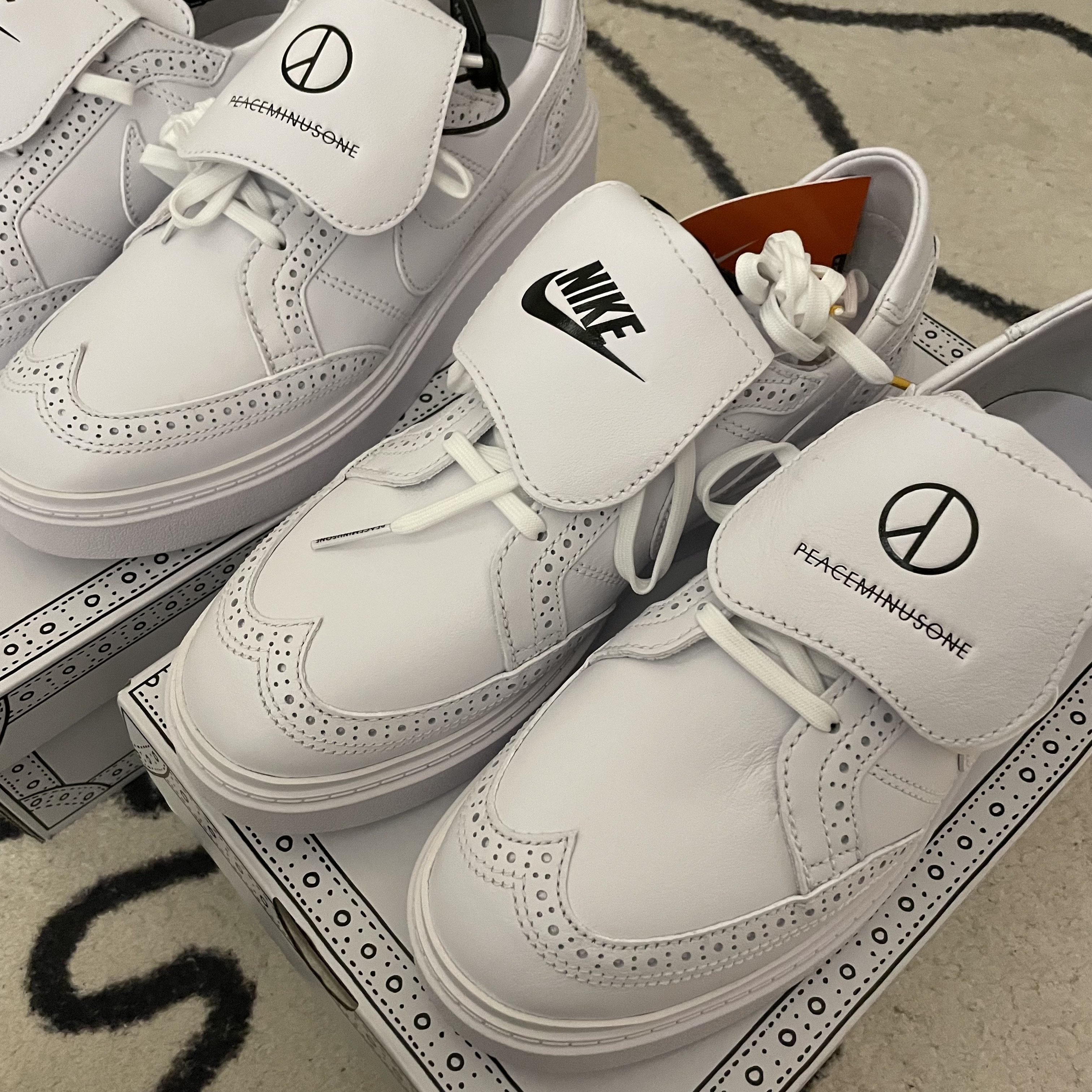 Nike x Peaceminusone Kwondo1 White 착용 스타일 - 1