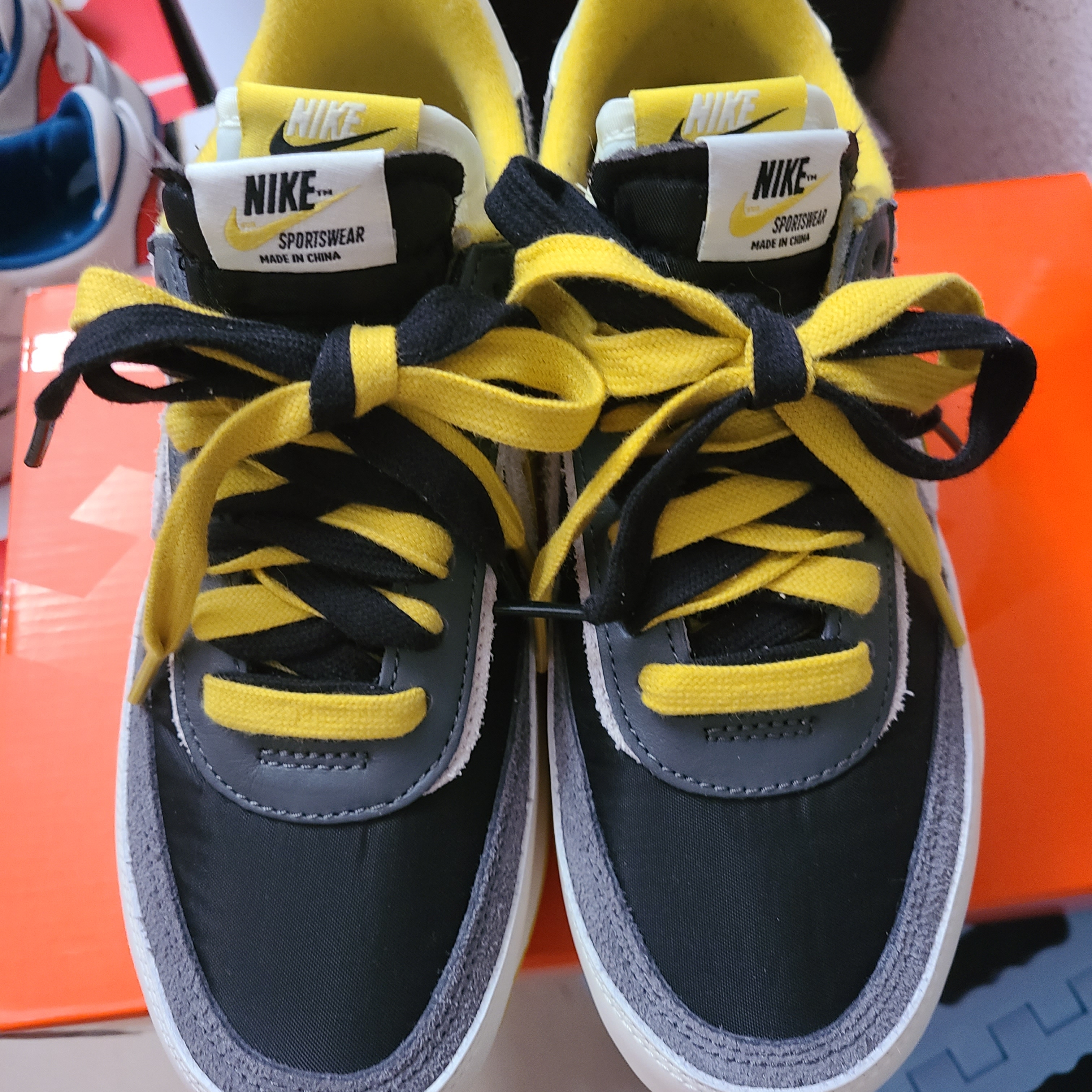 Nike x Sacai x Undercover LDWaffle Black Bright Citron 착용 스타일