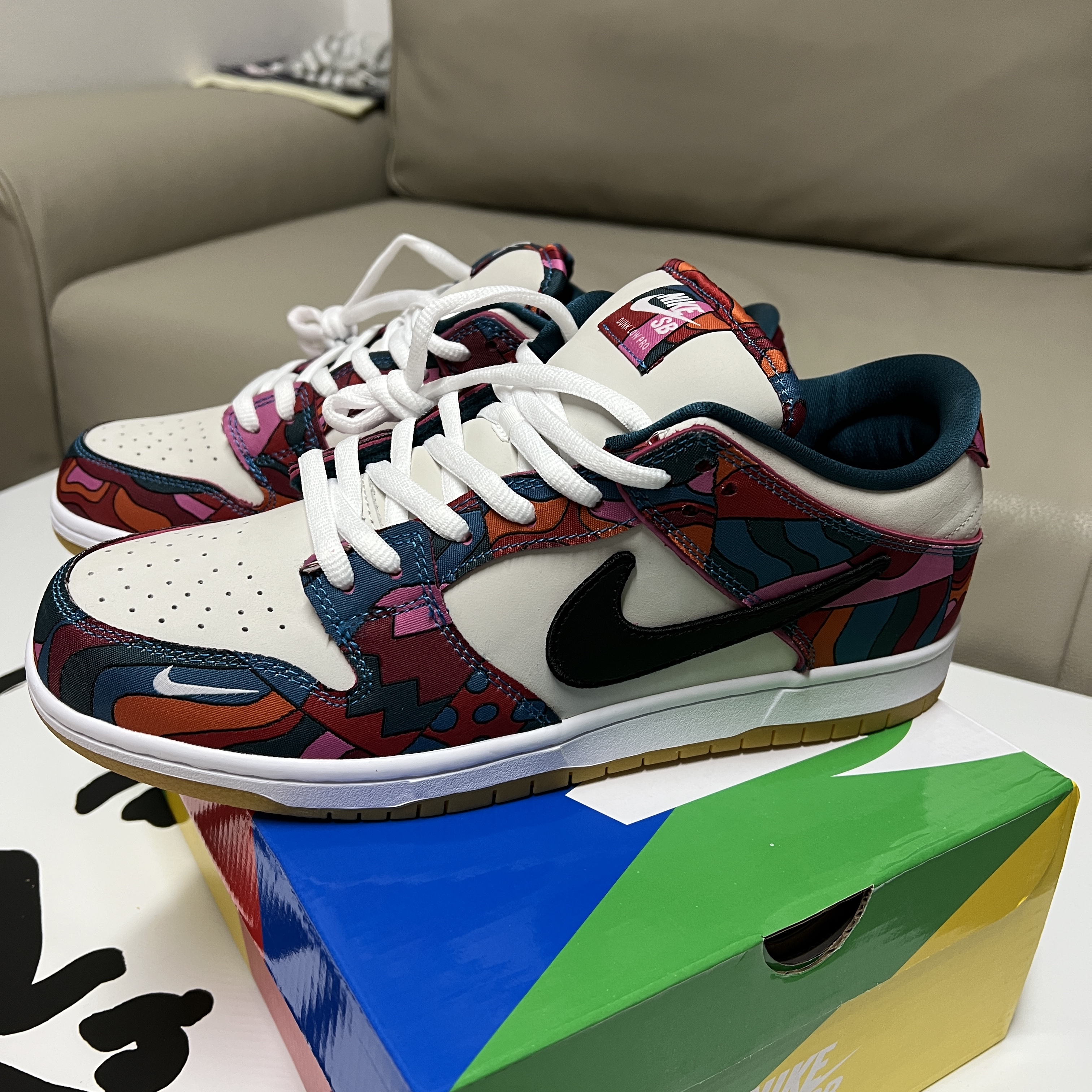 Nike x Parra SB Dunk Low Pro Abstract Art 착용 스타일