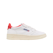 (W) Autry Medalist Low Goatskin Sneakers White Red
