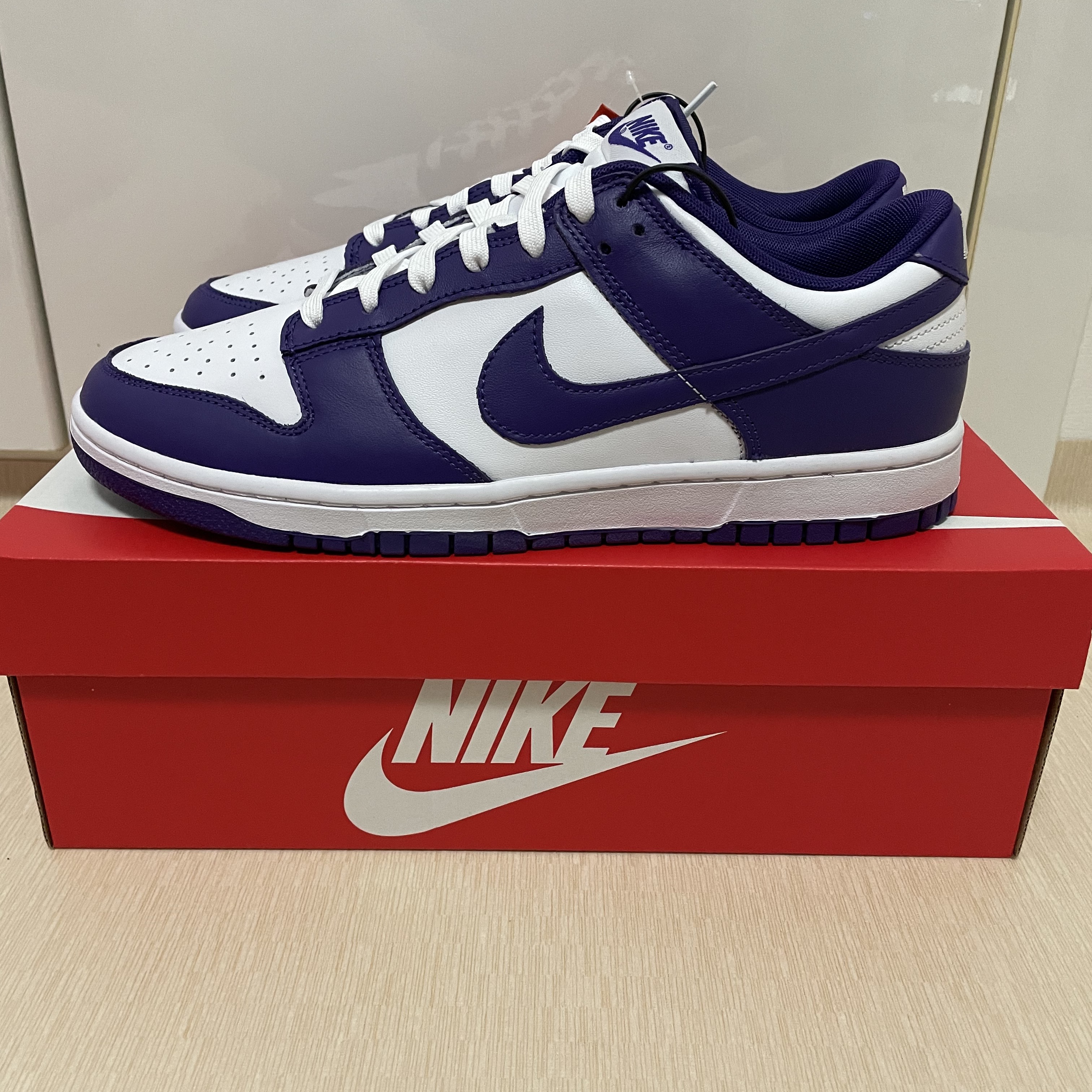 Nike Dunk Low Retro Championship Court Purple 착용 스타일 - 2