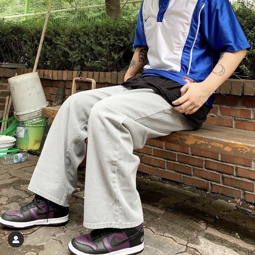 Nike x Fragment Dunk High Black 착용 스타일