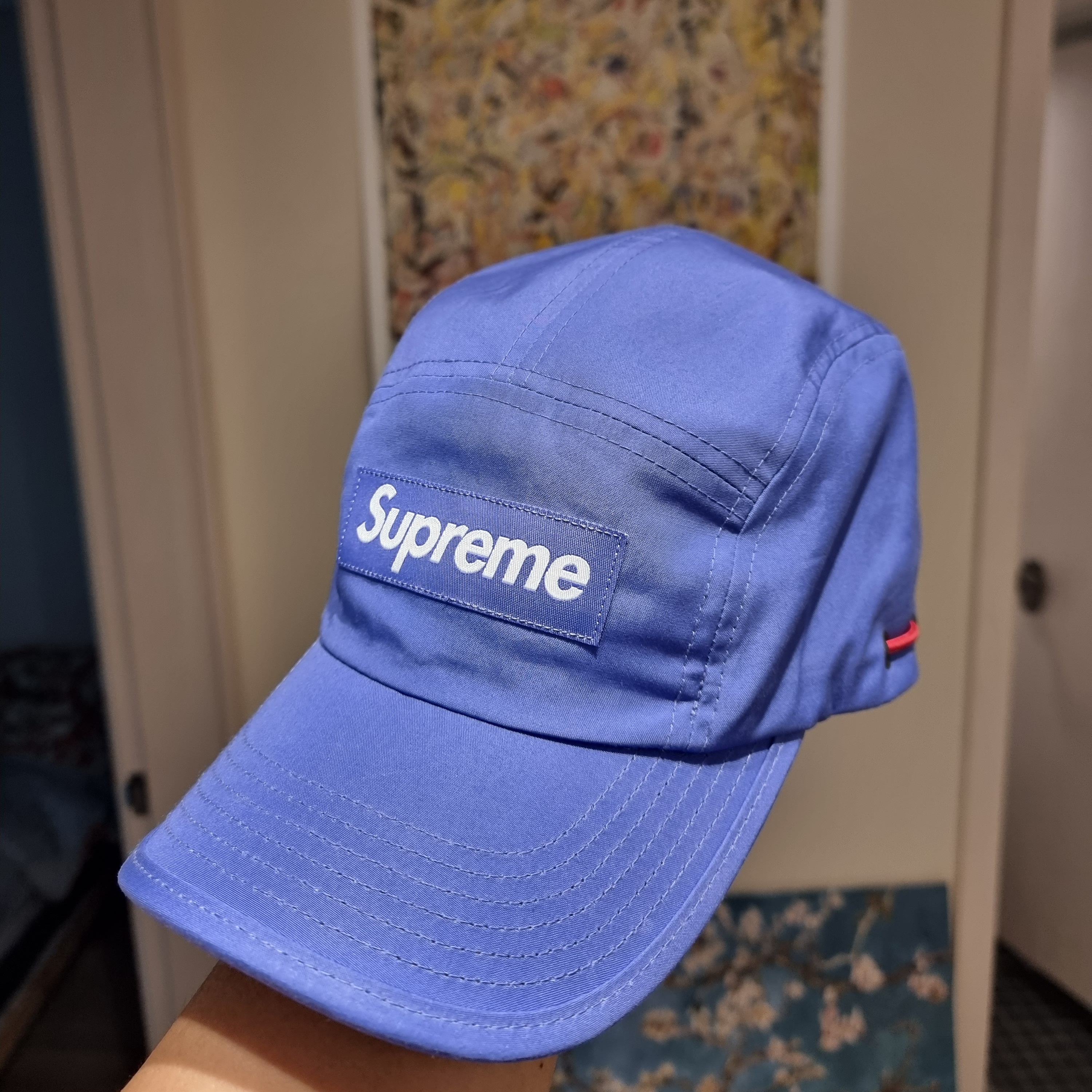Supreme Shockcord Camp Cap Blue - 21FW 착용 스타일
