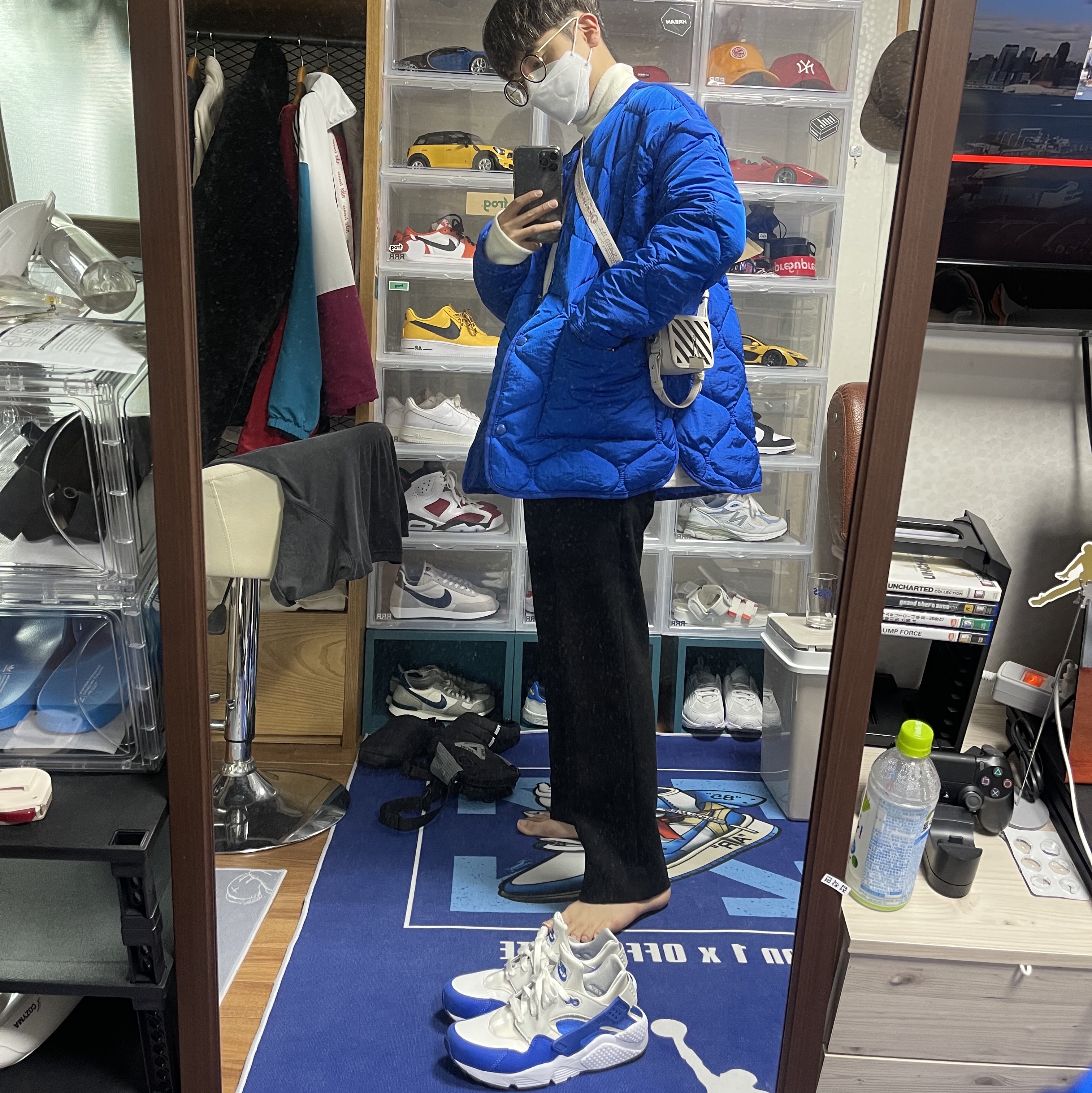 Nike Air Max 1 DNA CH.1 Air Huarache Run Royal 착용 스타일 - 1