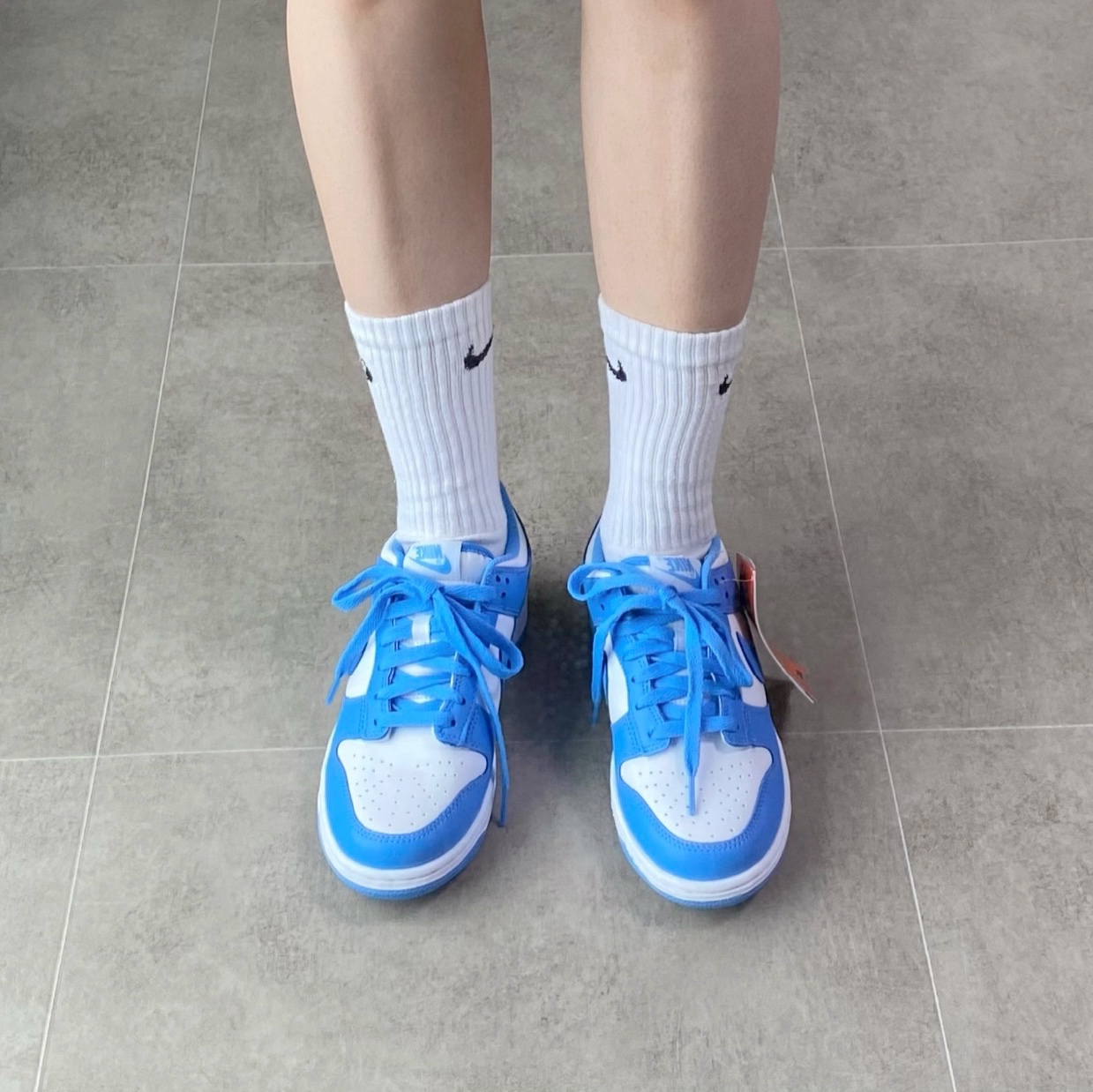 (GS) Nike Dunk Low University Blue 착용 스타일