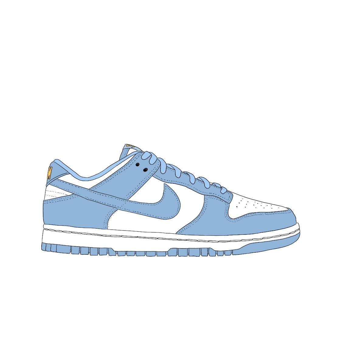 Nike Dunk Low Retro University Blue 착용 스타일