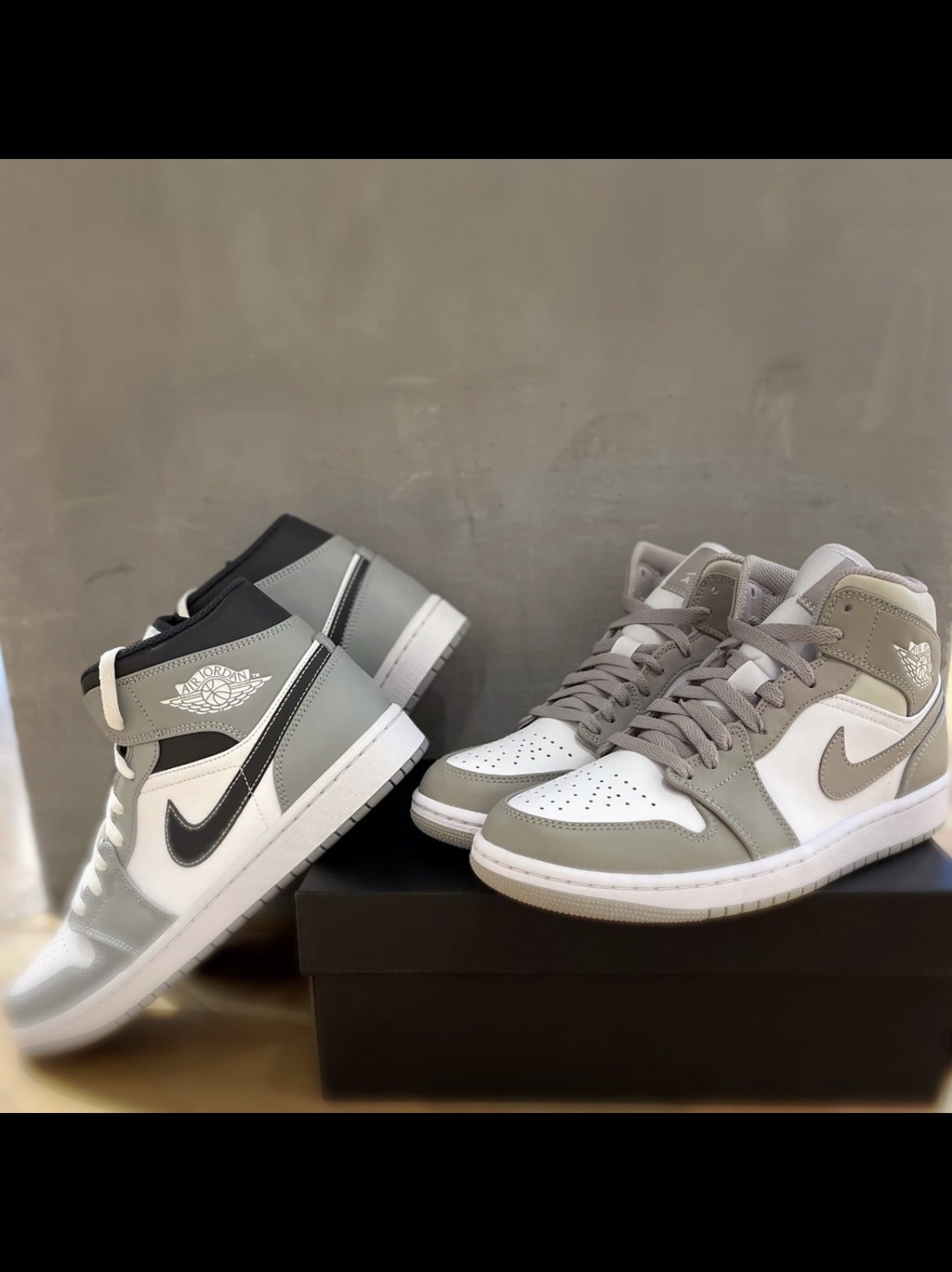Jordan 1 Mid Light Smoke Grey Anthracite 착용 스타일 - 3