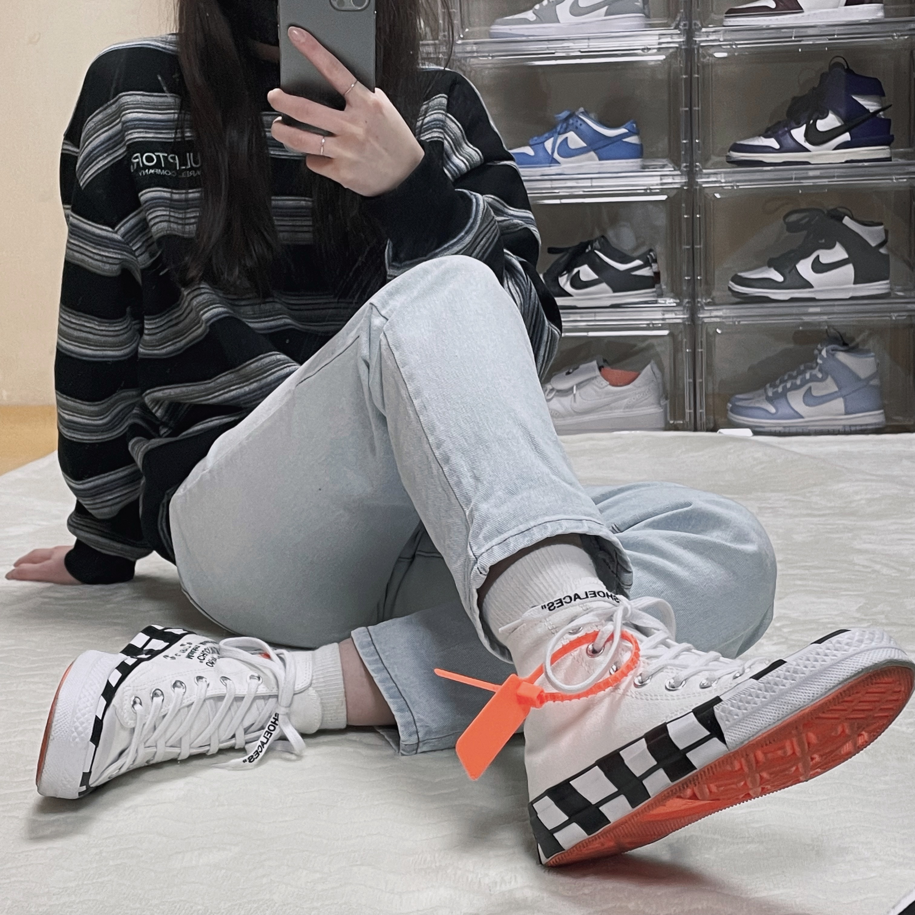 Converse x Off-White Chuck 70 High V2 2018 착용 스타일