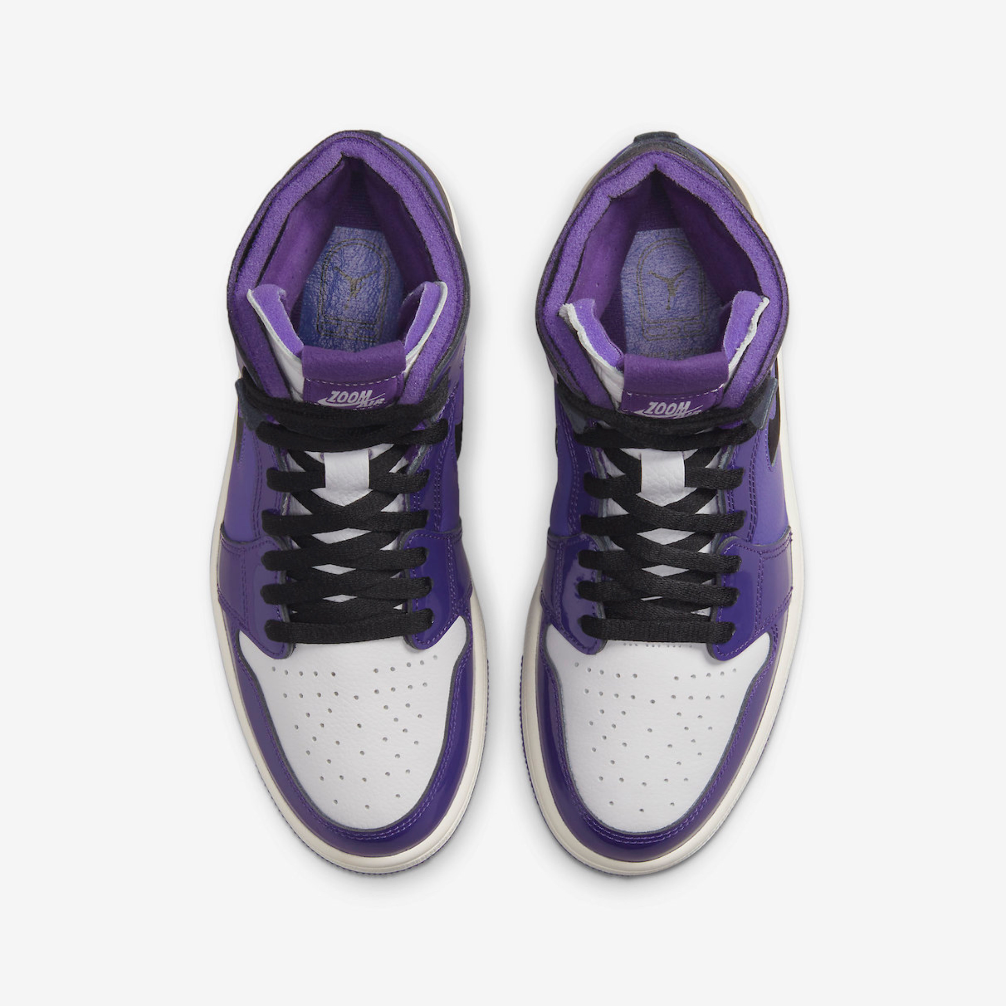 (W) Jordan 1 Zoom Air CMFT Purple Black 착용 스타일 - 4