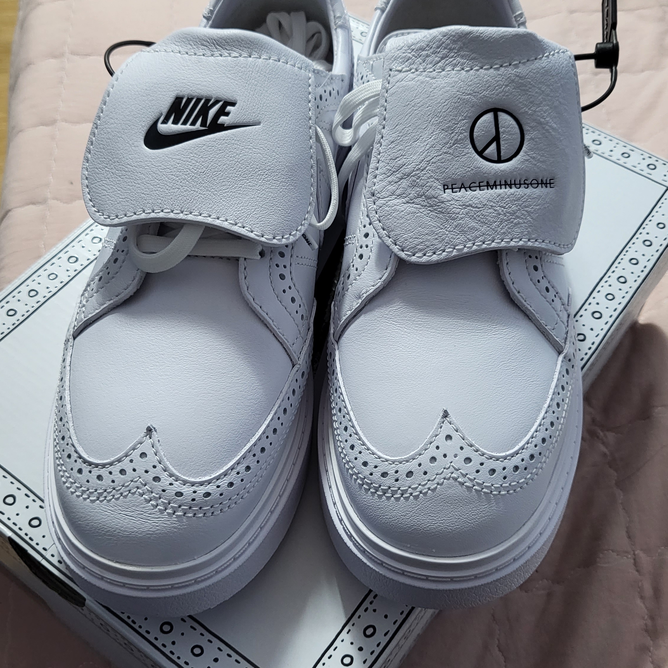 Nike x Peaceminusone Kwondo1 White 착용 스타일 - 1