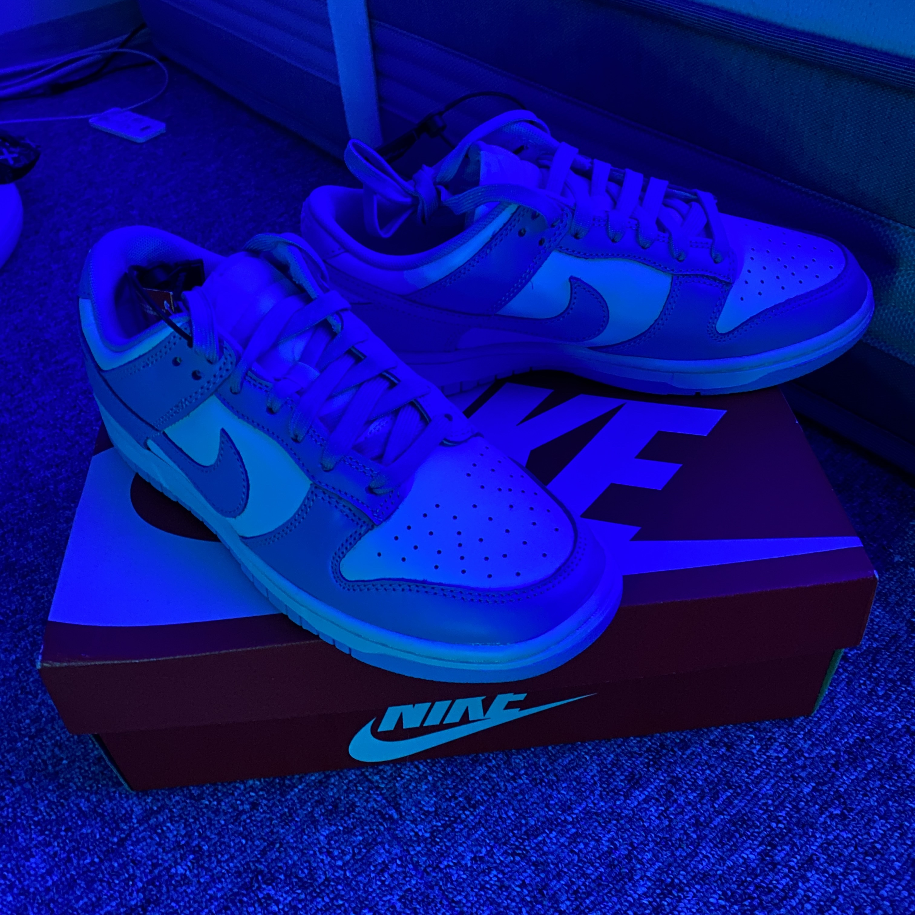 Nike Dunk Low Retro University Blue 착용 스타일 - 1