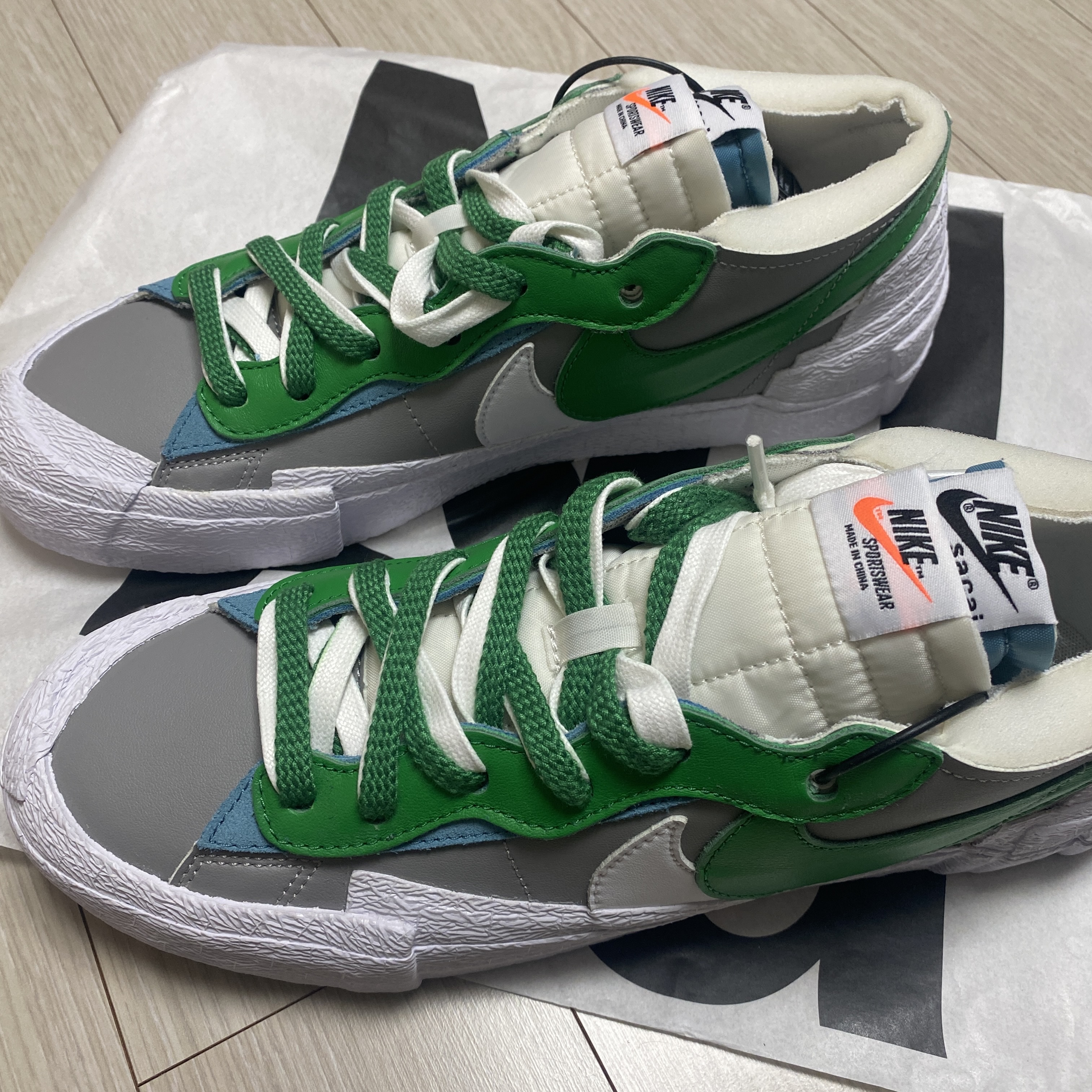 Nike x Sacai Blazer Low Classic Green 착용 스타일 - 2