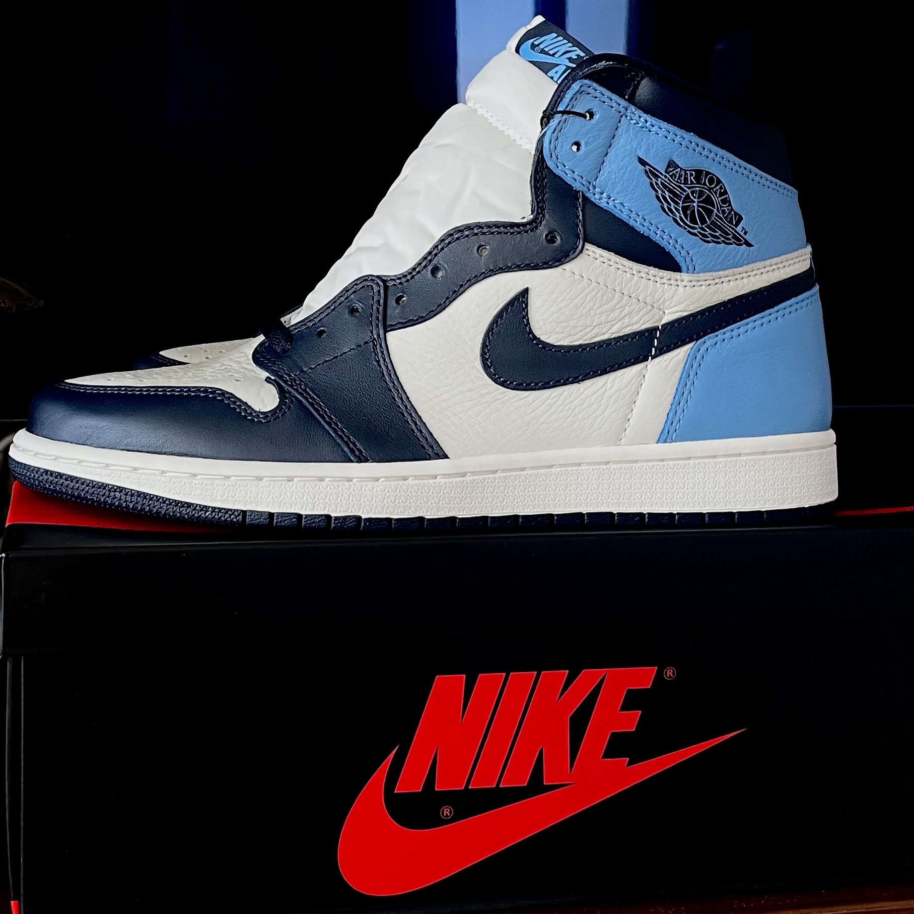 Jordan 1 Retro High Obsidian UNC 착용 스타일