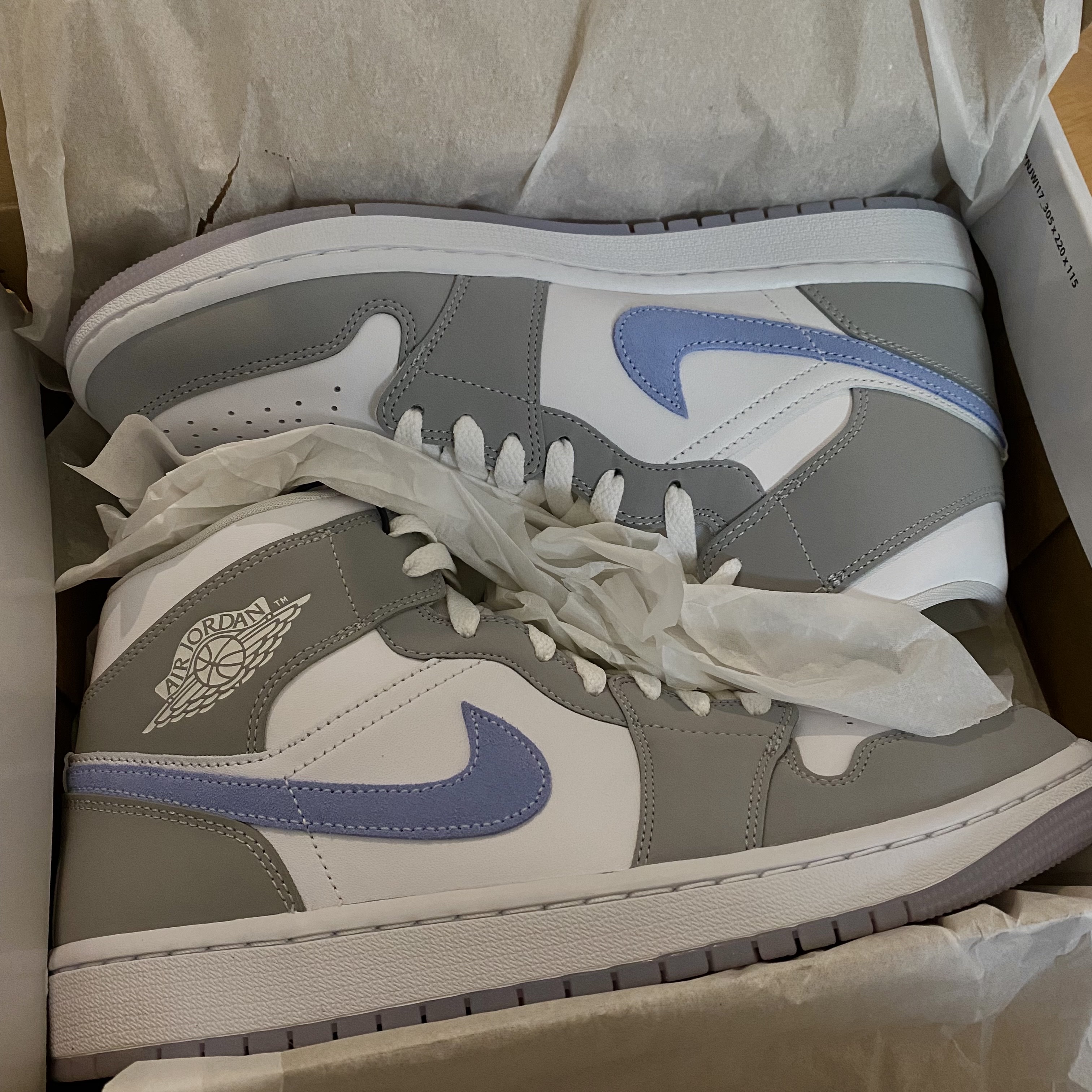 (W) Jordan 1 Mid Wolf Grey 착용 스타일
