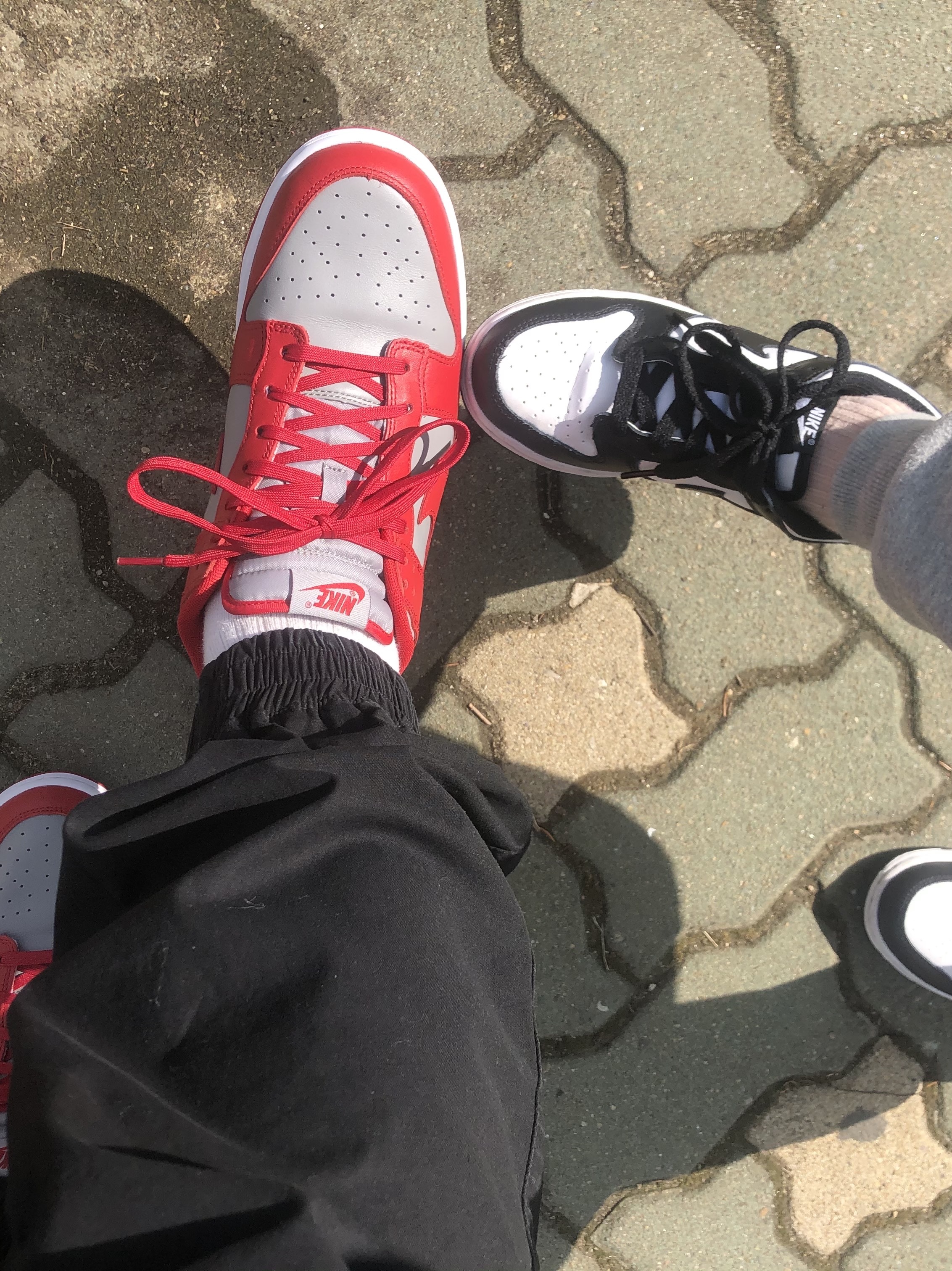(PS) Nike Dunk Low Black, Nike Dunk Low Retro Medium Grey 착용 스타일