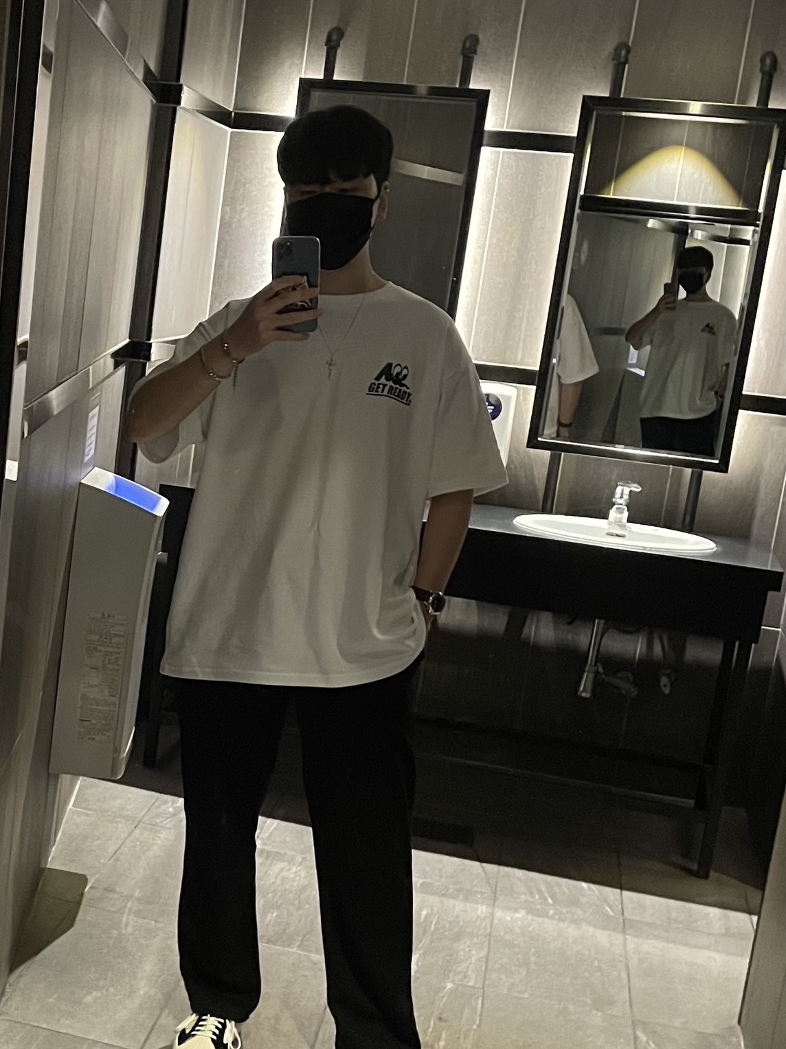 Y-3 Yohji Star Cloud White Bold Blue 착용 스타일 - 1