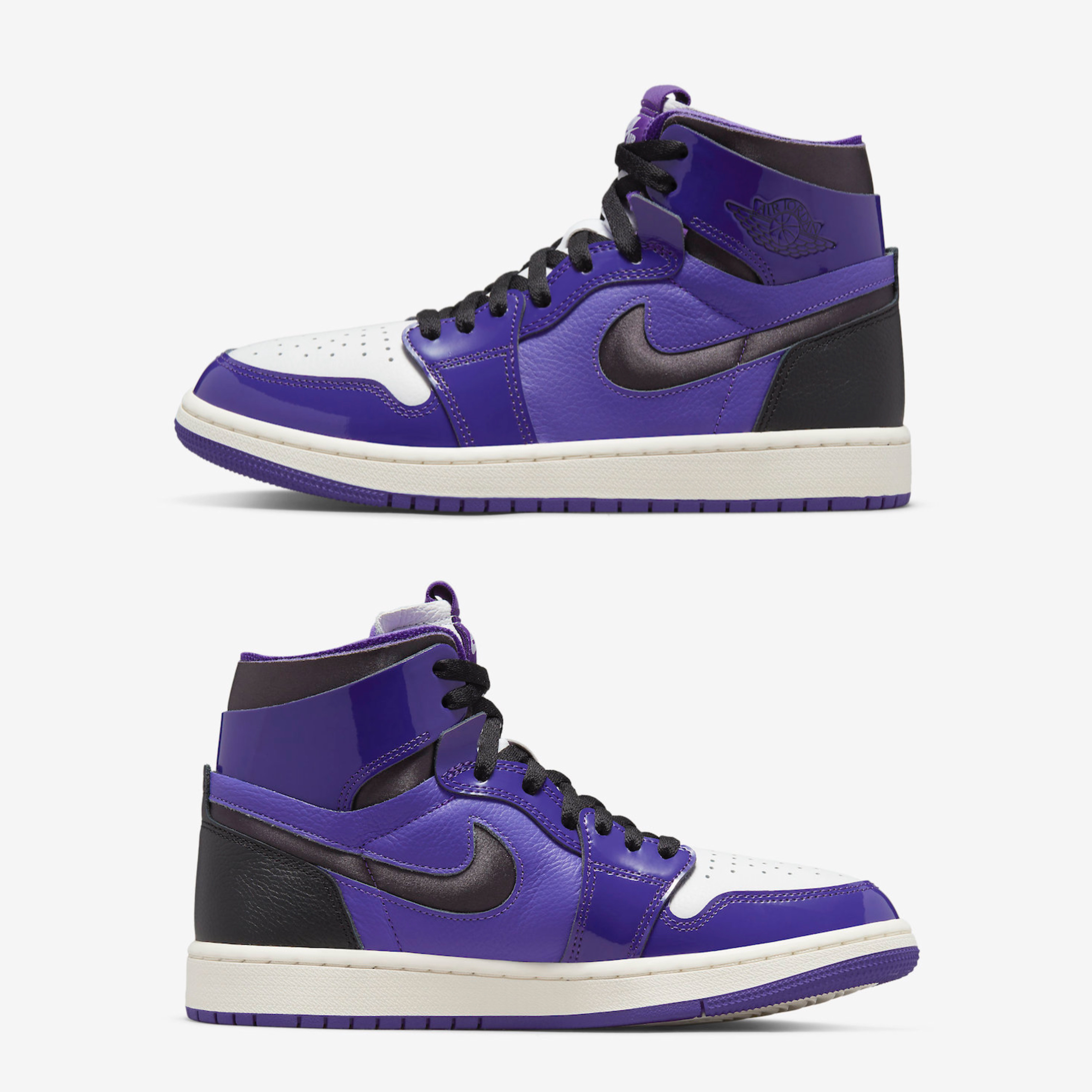 (W) Jordan 1 Zoom Air CMFT Purple Black 착용 스타일 - 3