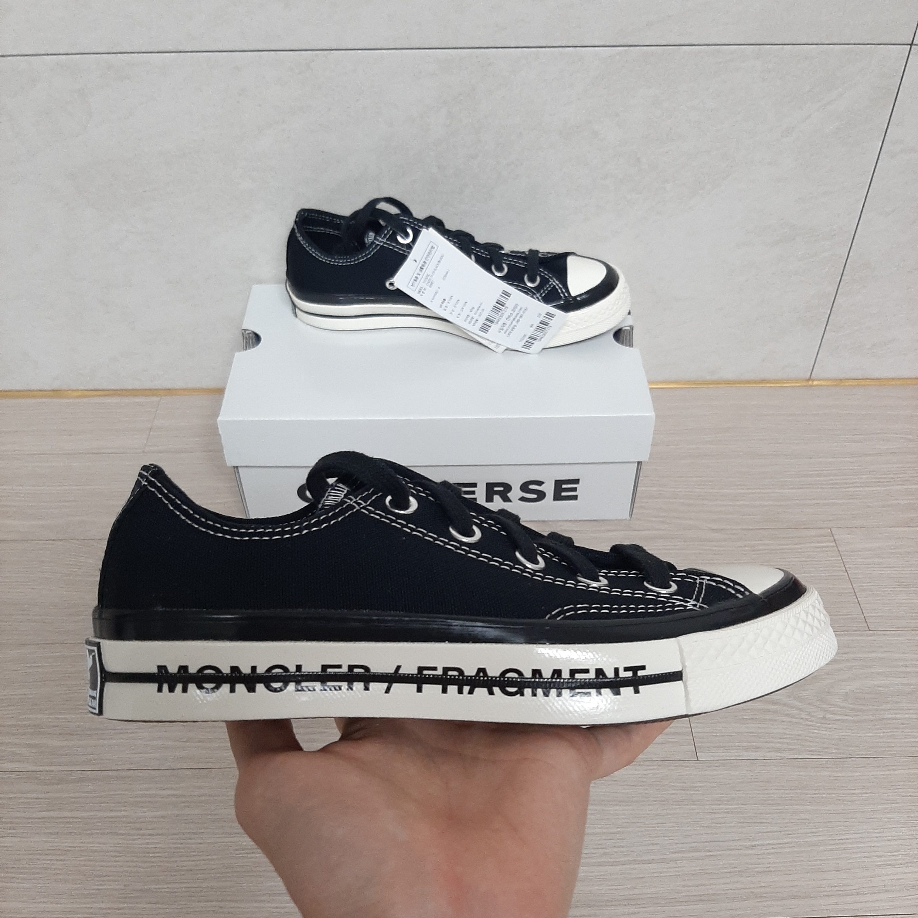 Converse x Moncler x Fragment Chuck 70 Ox Black 착용 스타일 - 2
