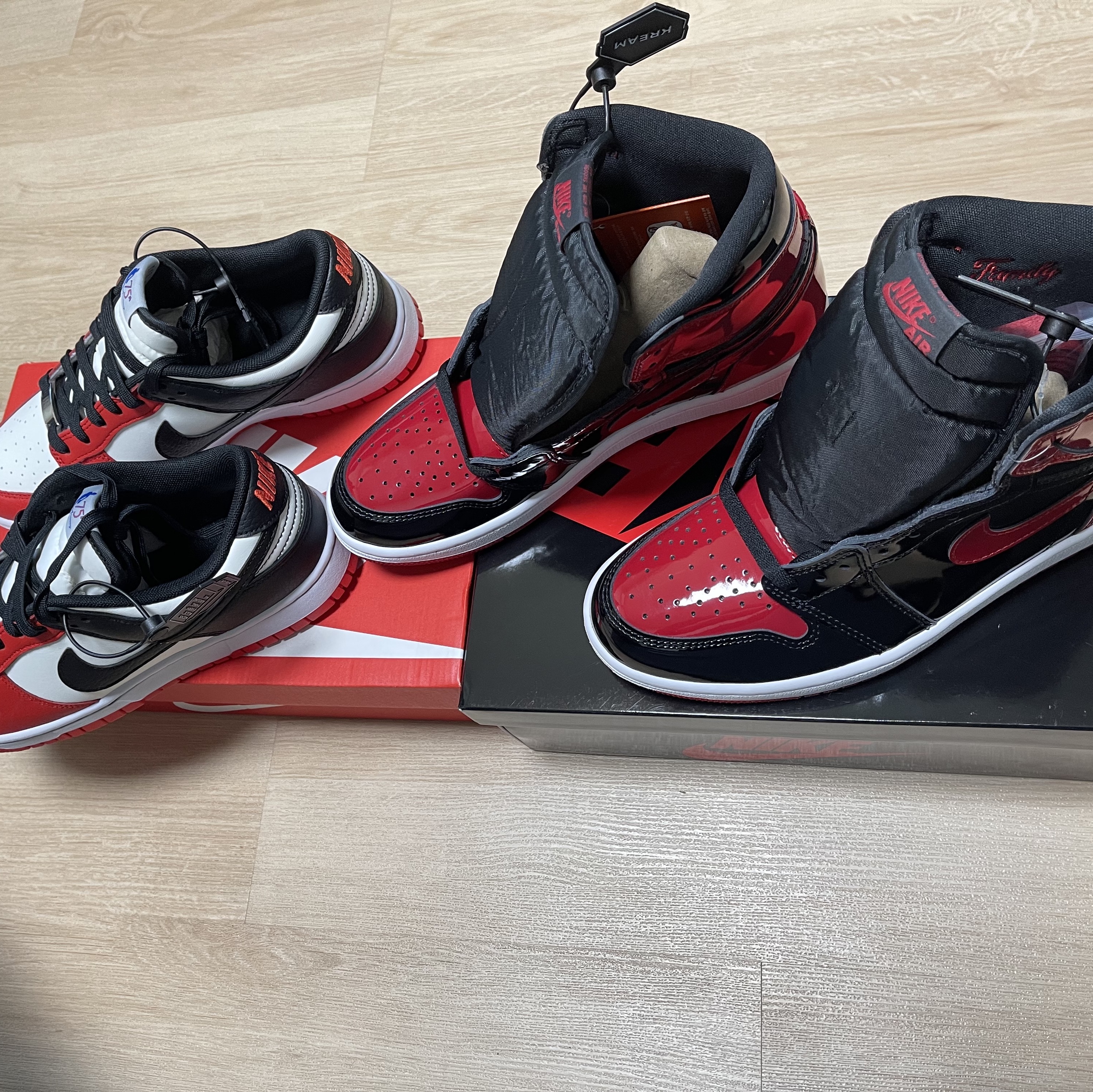Jordan 1 Retro High OG Patent Bred 착용 스타일 - 2