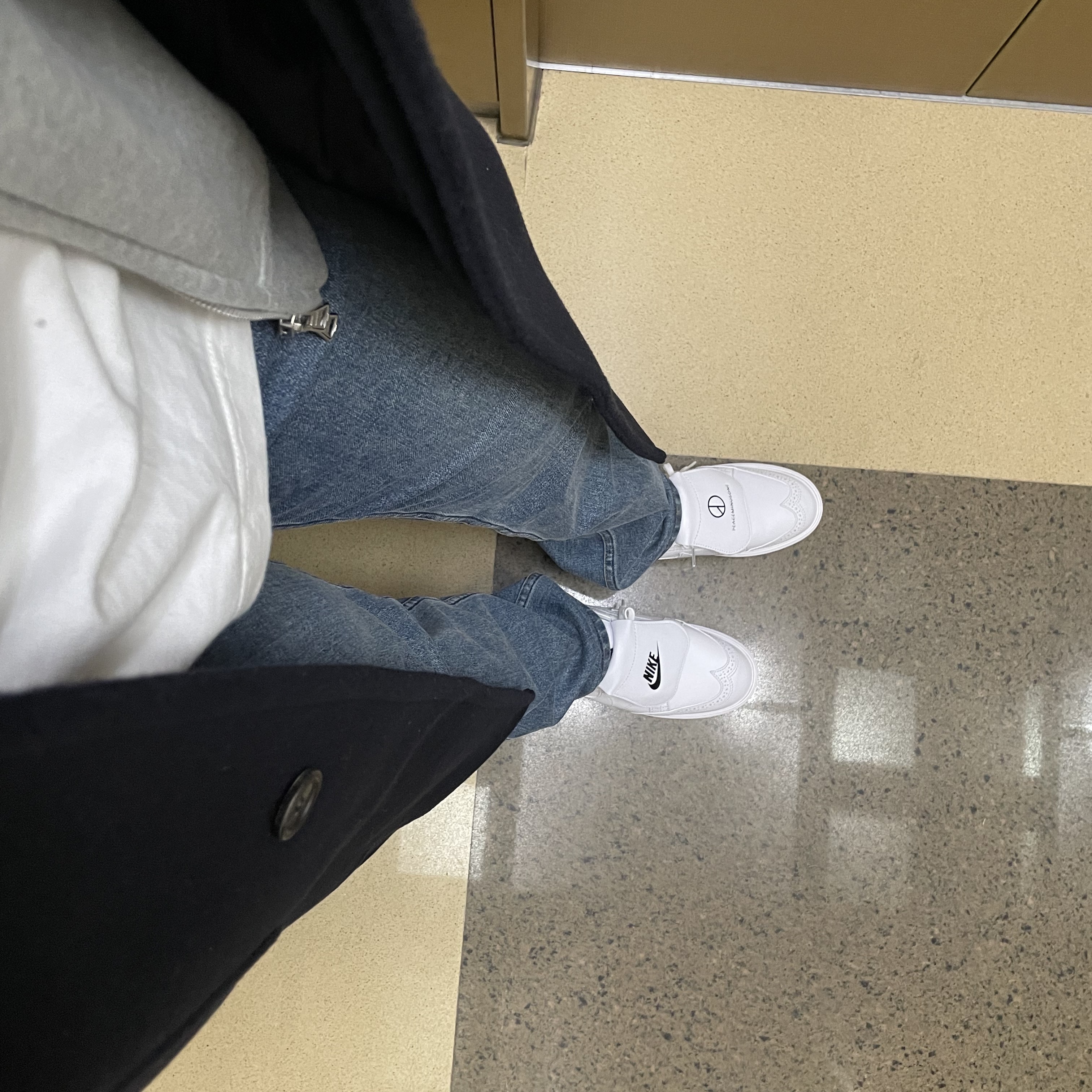 Nike x Peaceminusone Kwondo1 White 착용 스타일