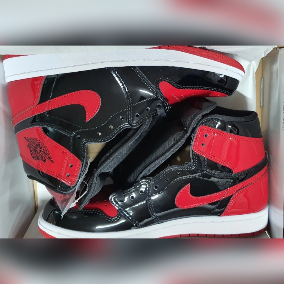 Jordan 1 Retro High OG Patent Bred 착용 스타일 - 2