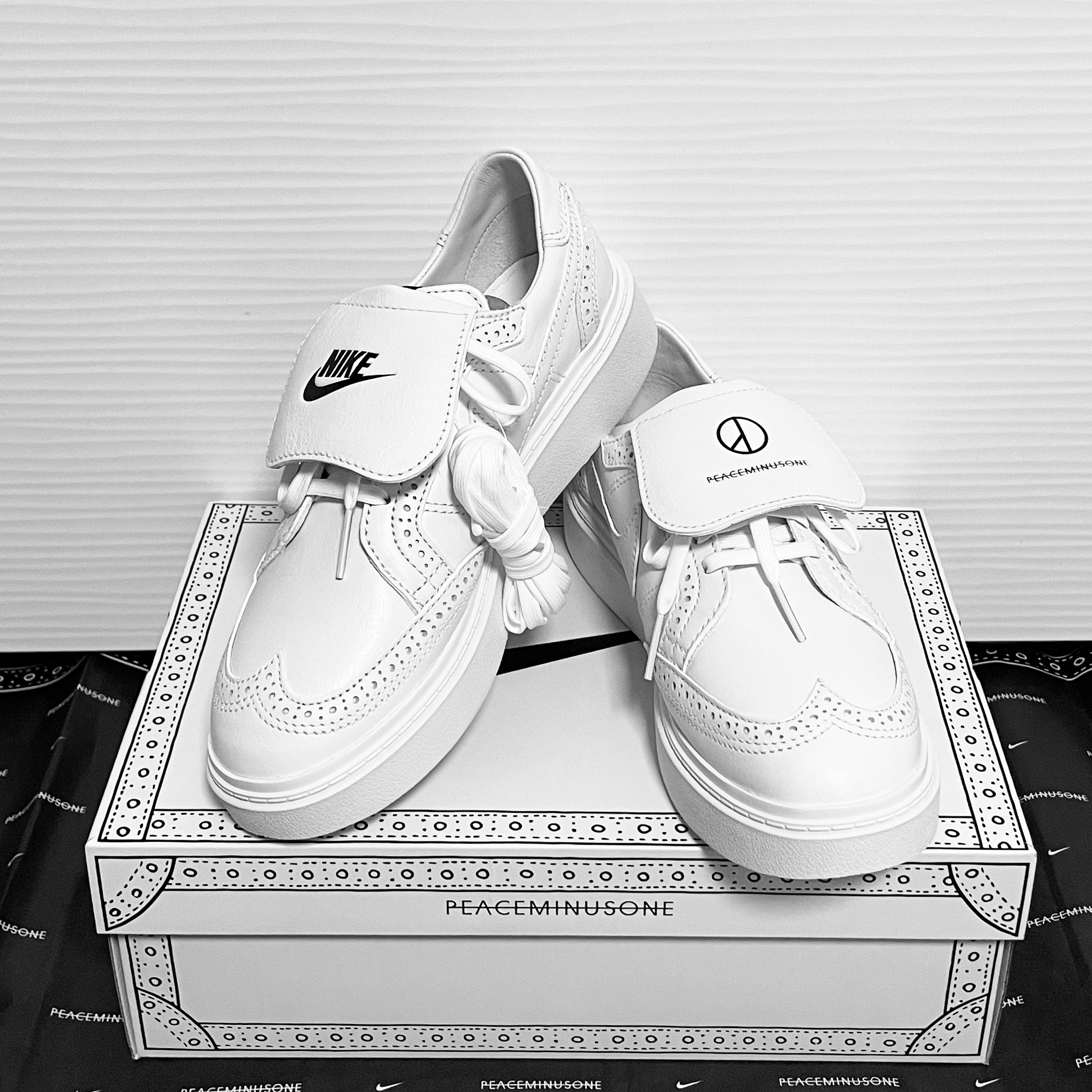 Nike x Peaceminusone Kwondo1 White 착용 스타일