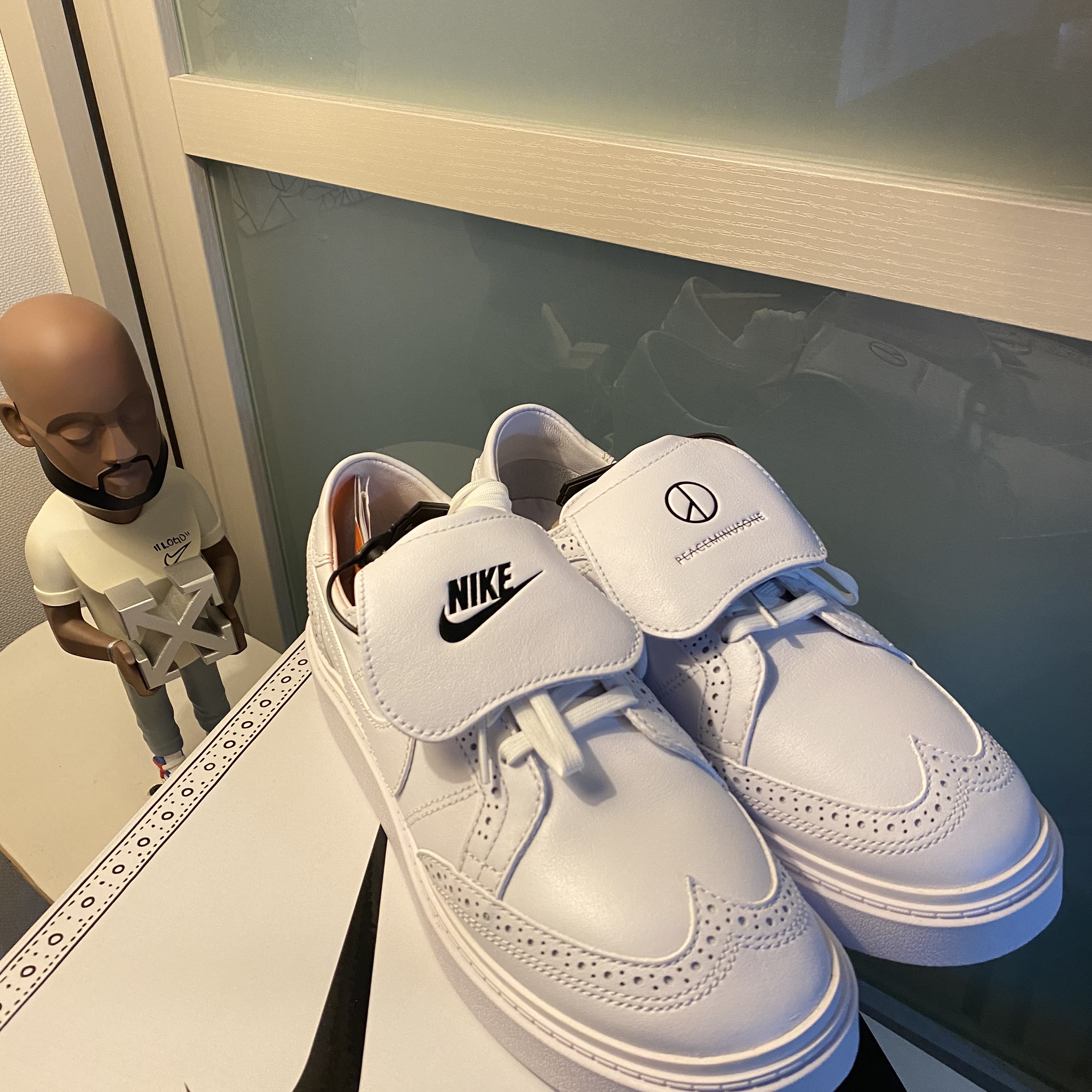 Nike x Peaceminusone Kwondo1 White 착용 스타일 - 1