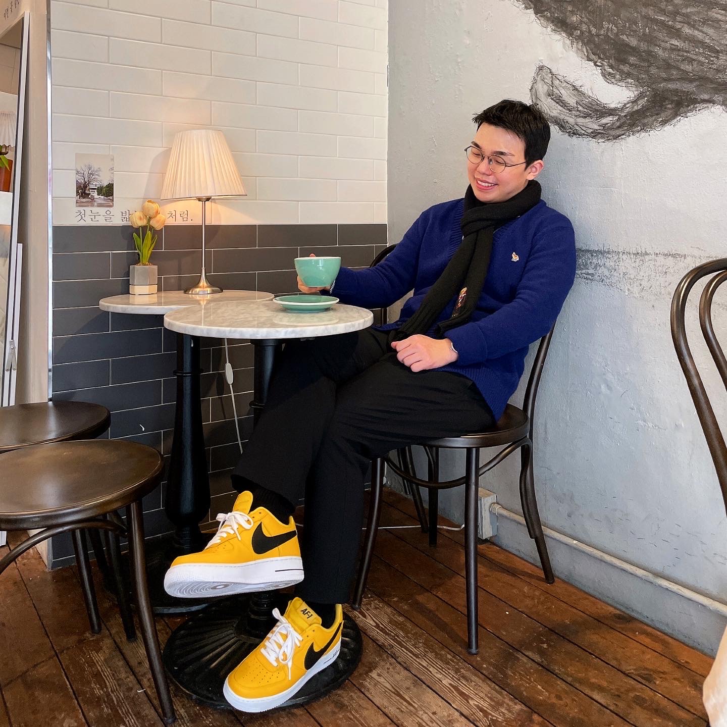 Nike Air Force 1 Low NBA Amarillo 착용 스타일