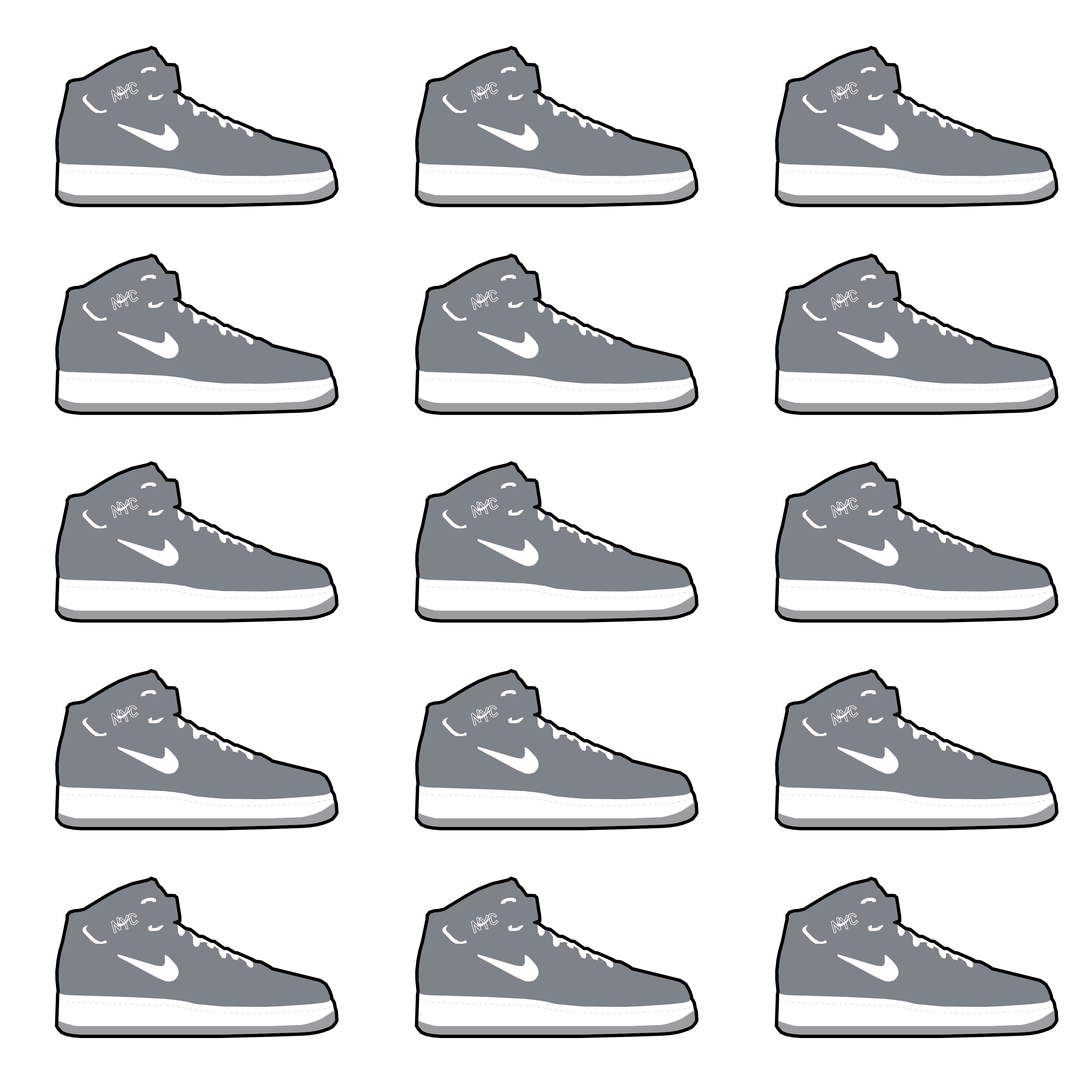 Nike Air Force 1 Mid QS NYC Cool Grey 착용 스타일 - 2