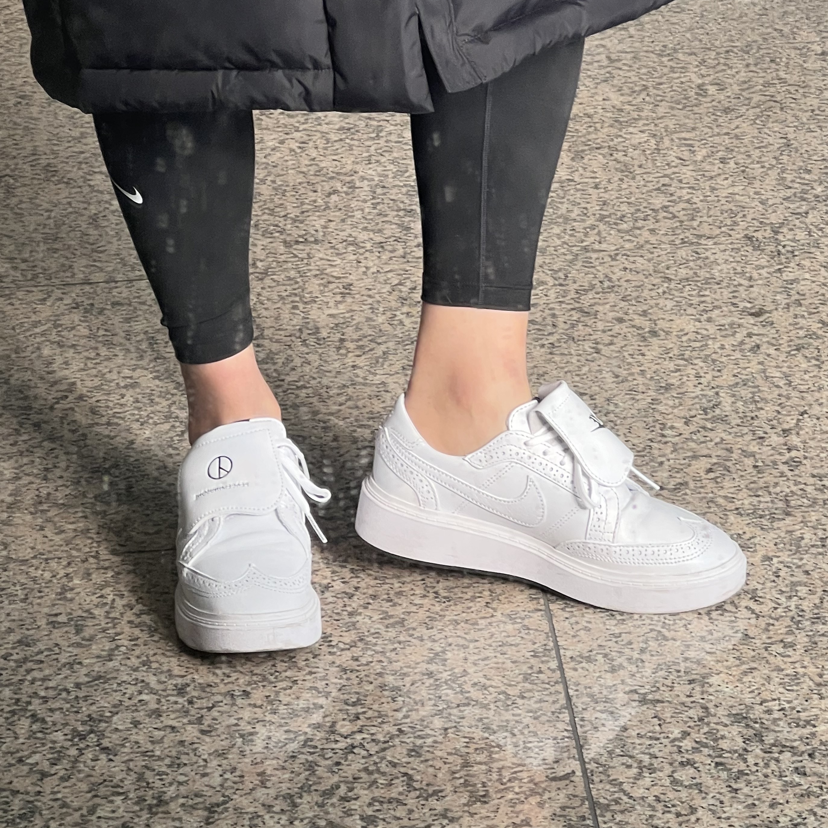 Nike x Peaceminusone Kwondo1 White 착용 스타일