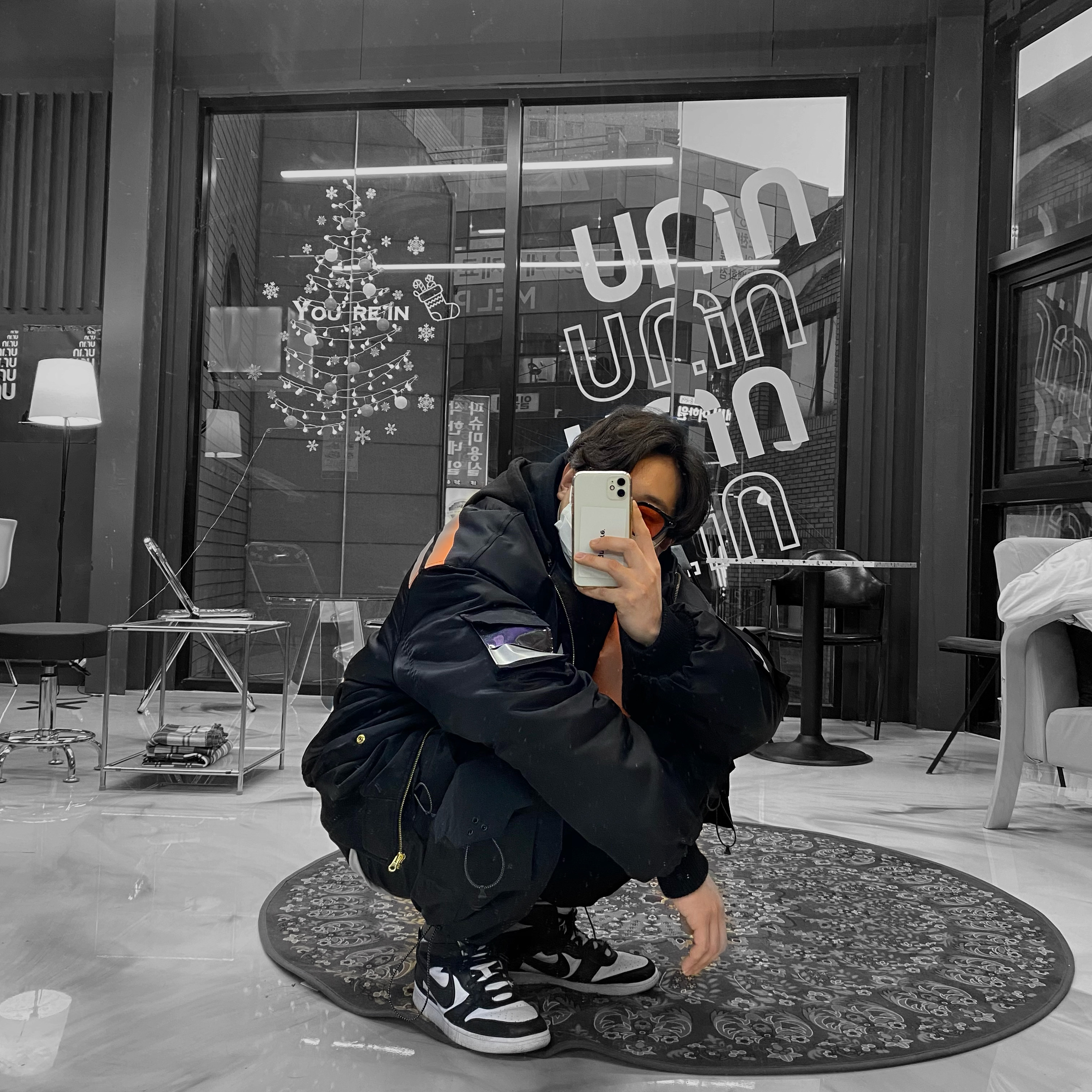 Nike x Ambush Dunk High Black 착용 스타일