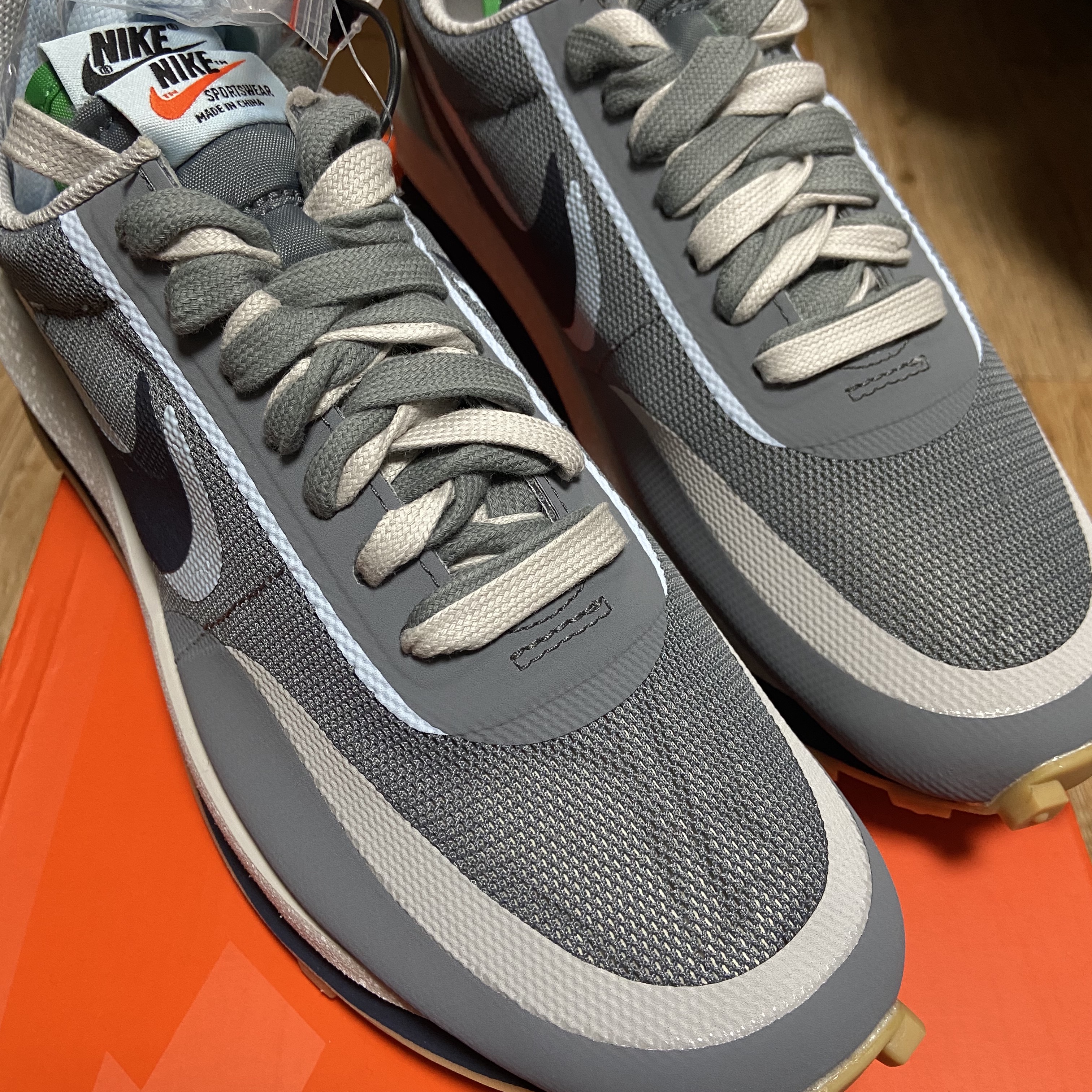 Nike x Sacai x Clot LDWaffle Cool Grey 착용 스타일