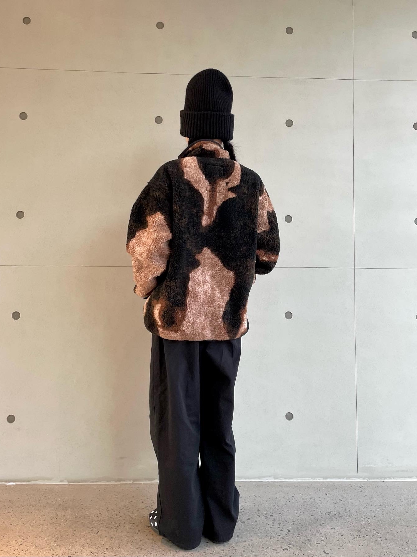 Supreme x The North Face Bleached Denim Print Fleece Jacket Black - 21FW, Ader Error x Zara Beanie Black 착용 스타일 - 3